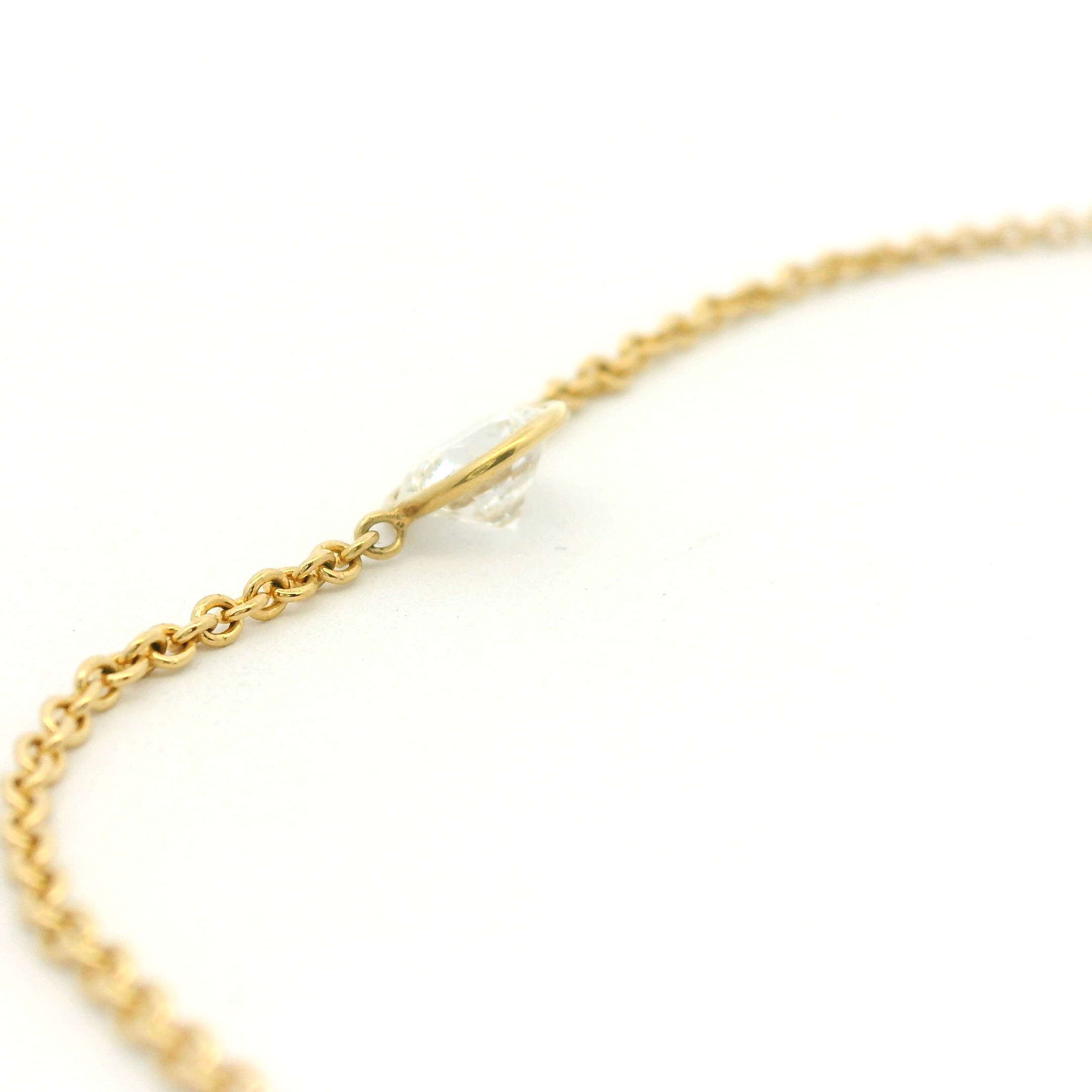 18 karat Yellow Gold and Diamond Necklace, 0.42 CT