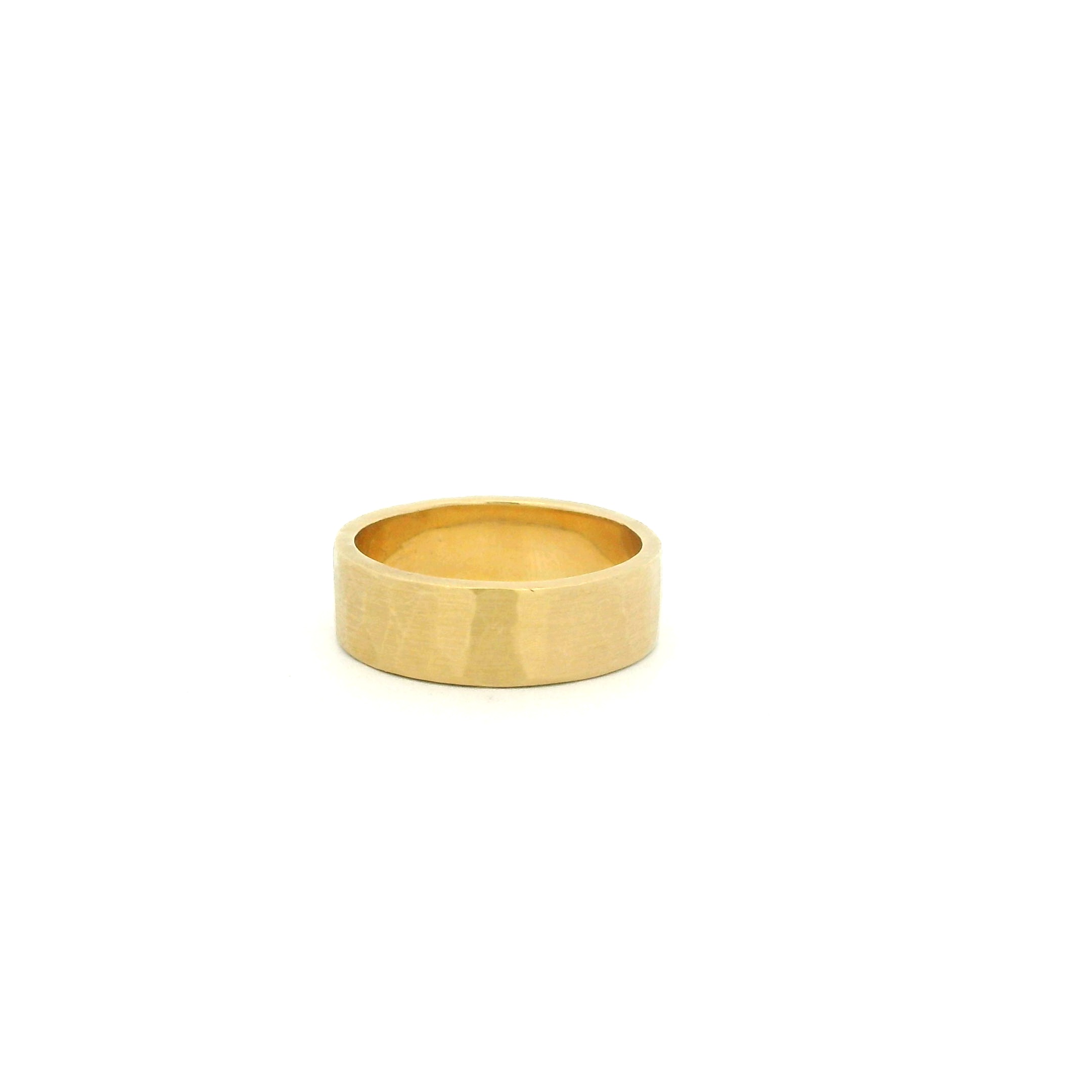 Yellow Gold Hammered Band