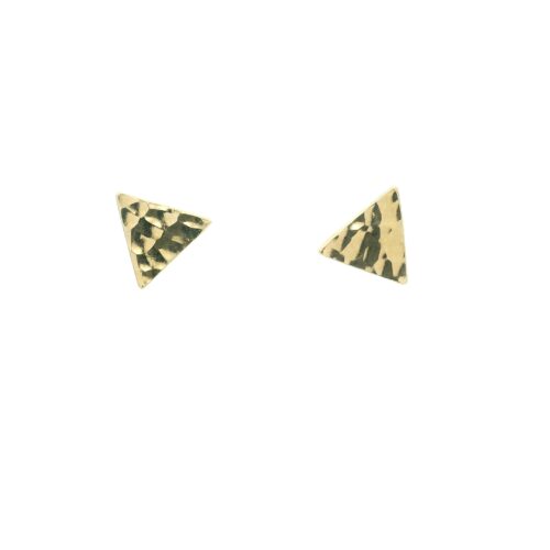 18 karat Yellow Gold Triangle Studs