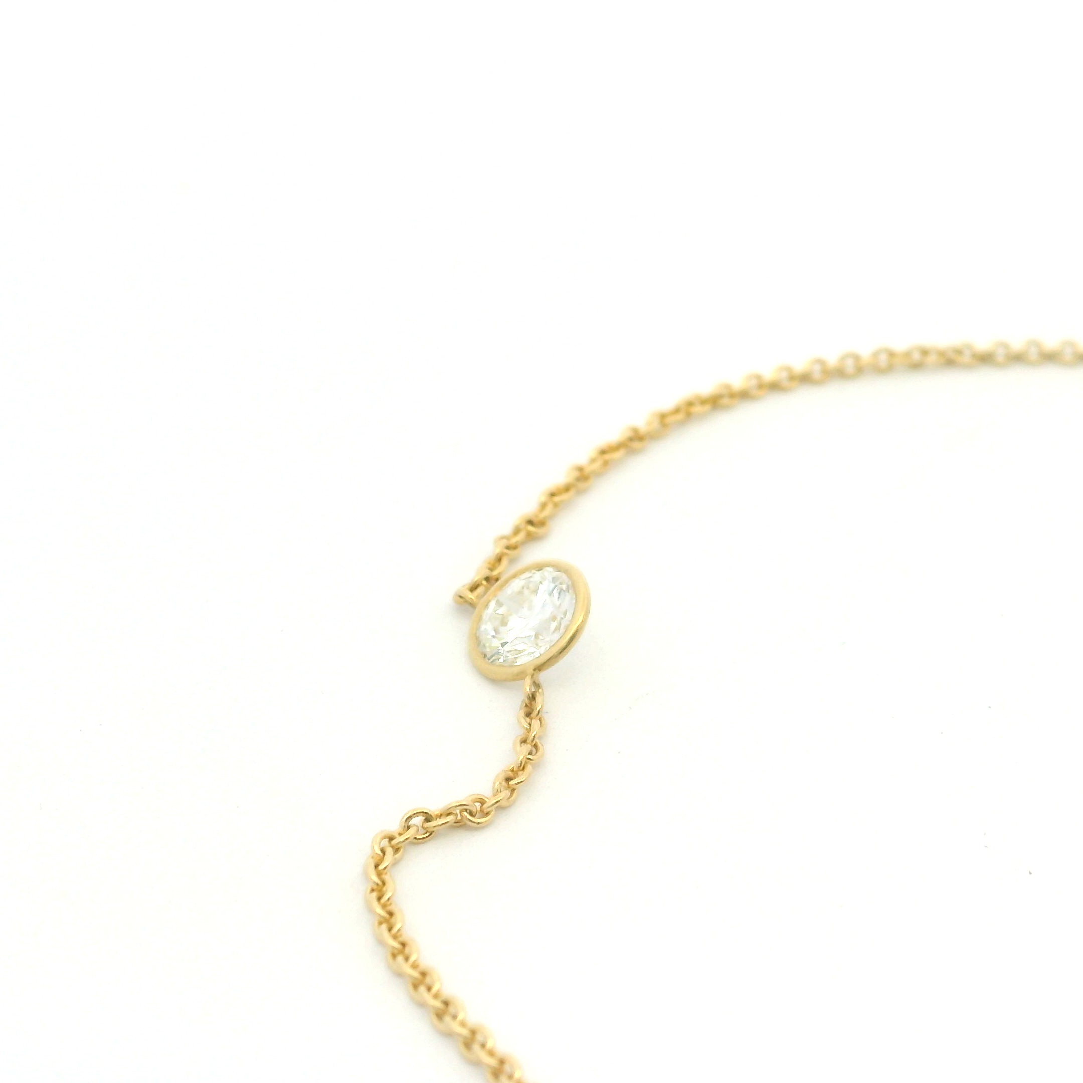 18 karat Yellow Gold and Diamond Necklace, 0.42 CT