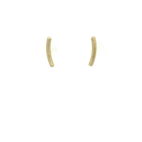 18 karat Yellow Gold Curved Bar Earrings