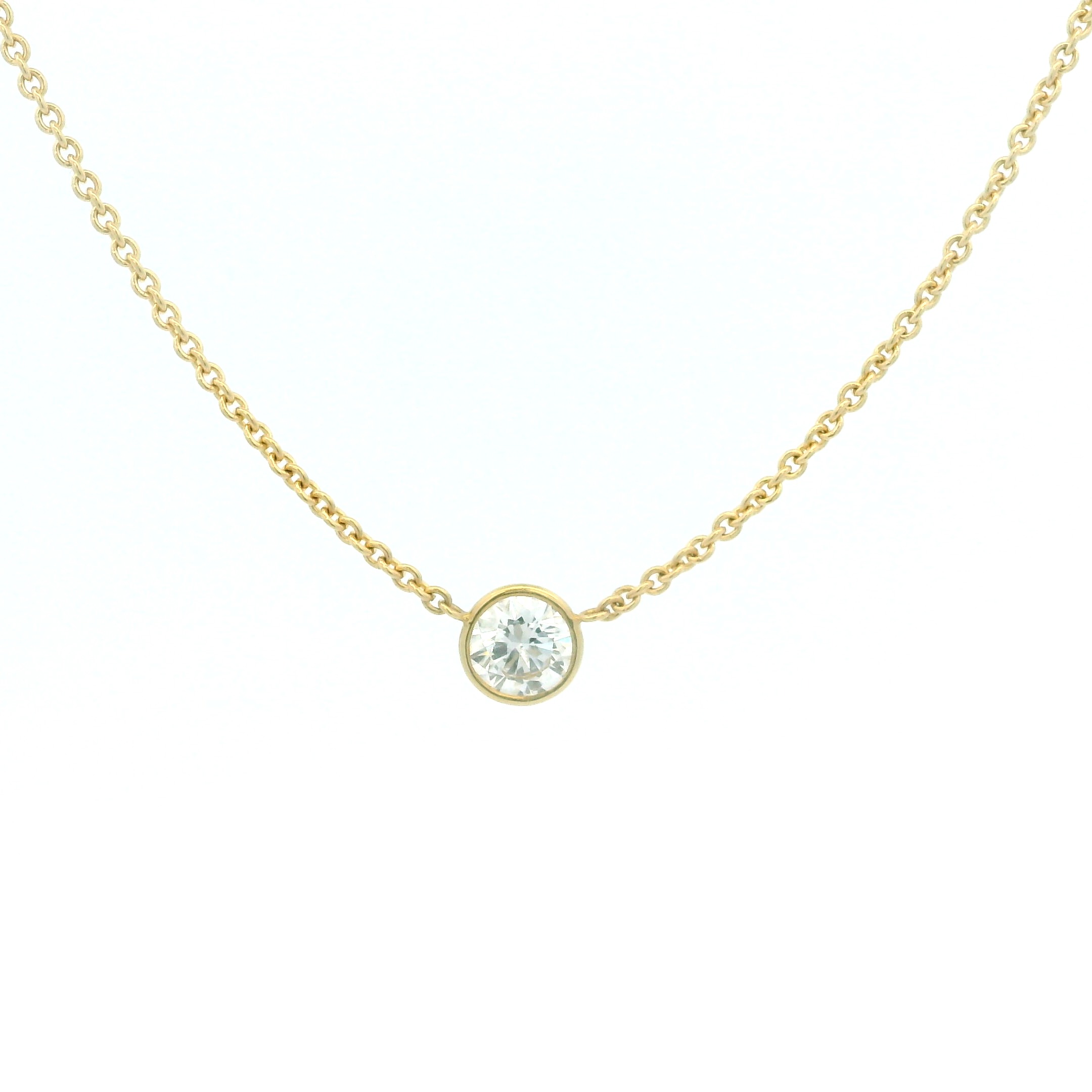 18 karat Yellow Gold and Diamond Necklace, 0.42 CT