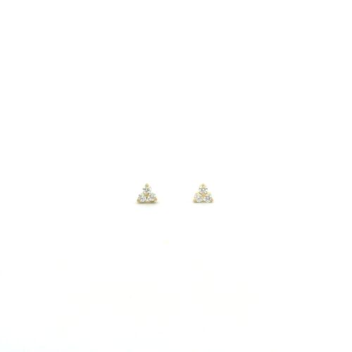 Yellow Gold Trio Diamond Stud