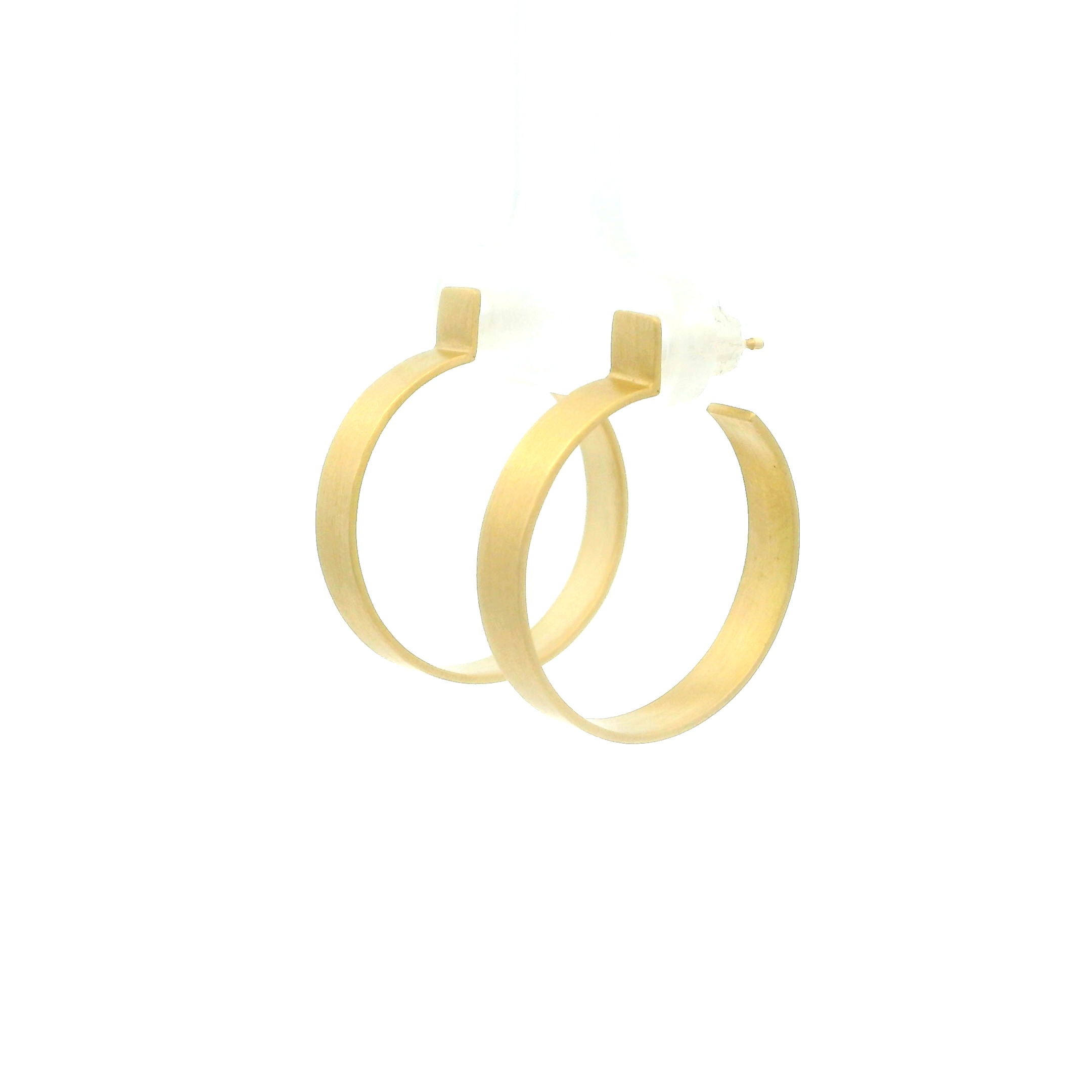18 karat Yellow Gold Large Hoop Earrings