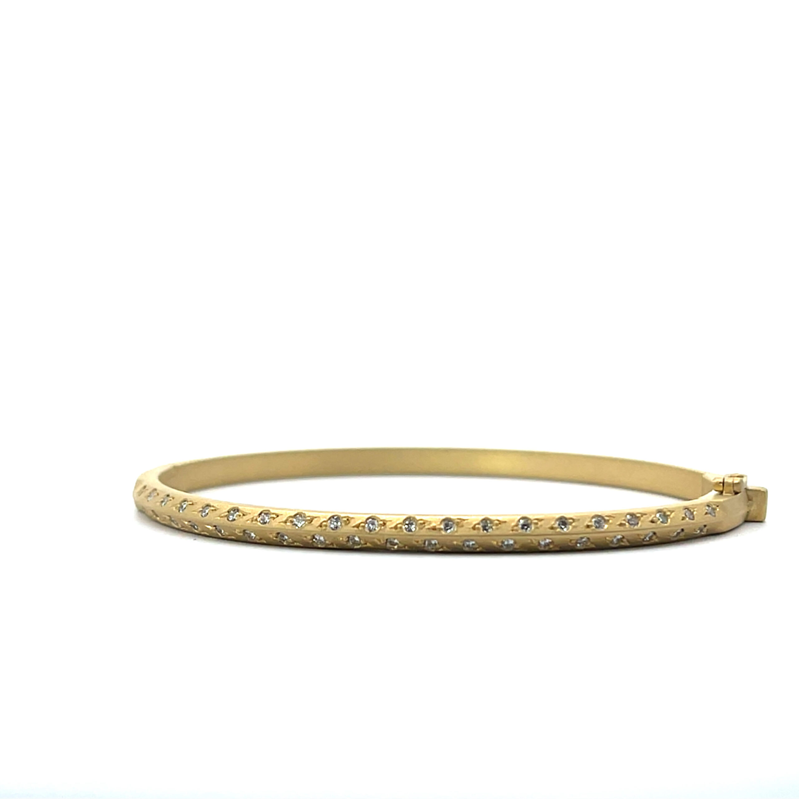 18 karat Yellow Gold and Diamond Hinge Bracelet