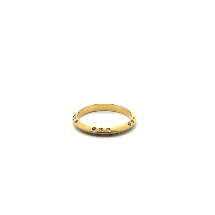 Yellow Gold and Diamond Patterned Band
