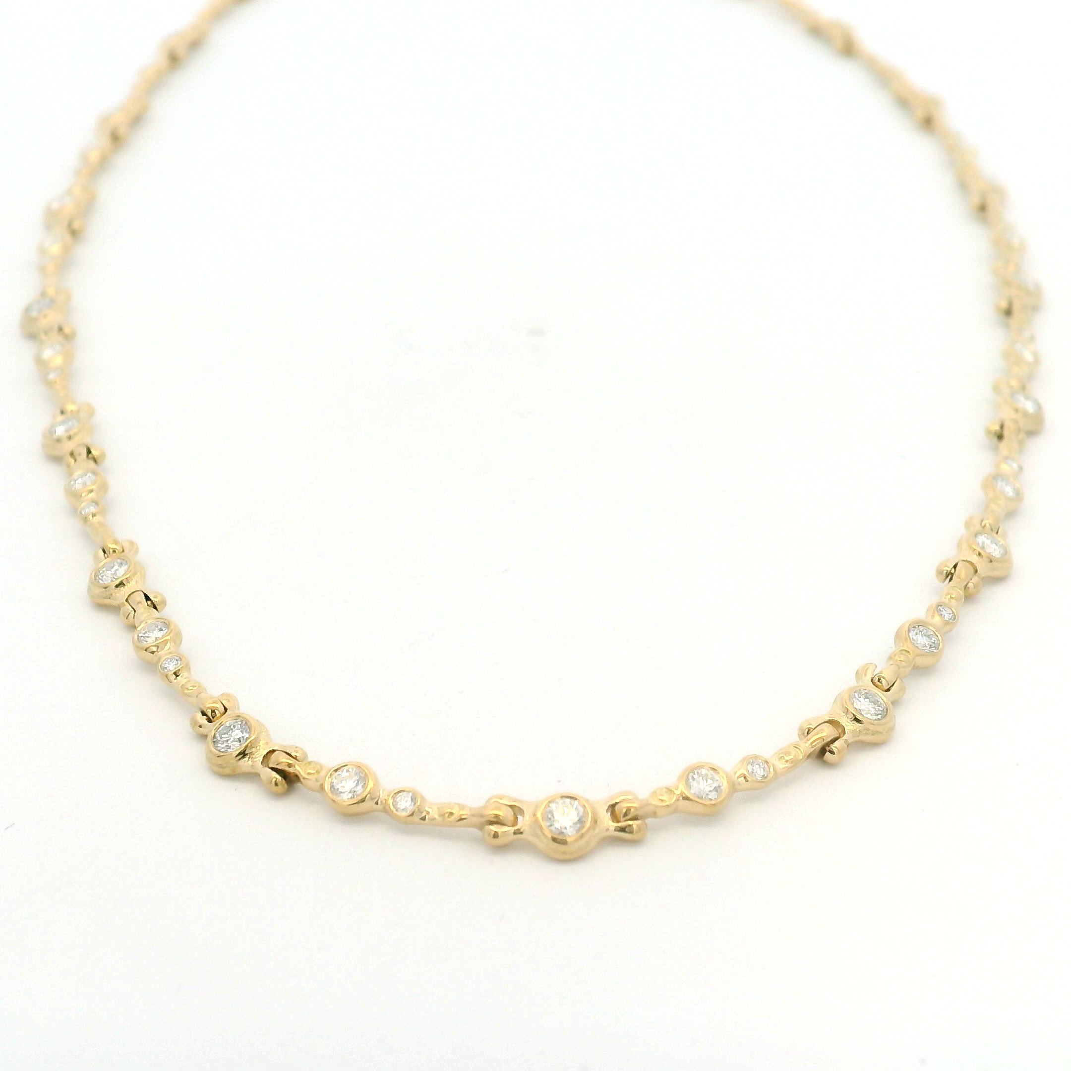 Yellow Gold and Diamond Choker Necklace