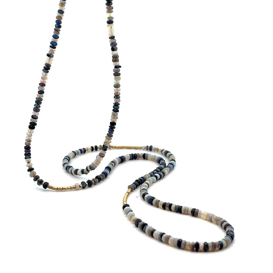 Australian Opal and 18 karat Yellow Gold Necklace