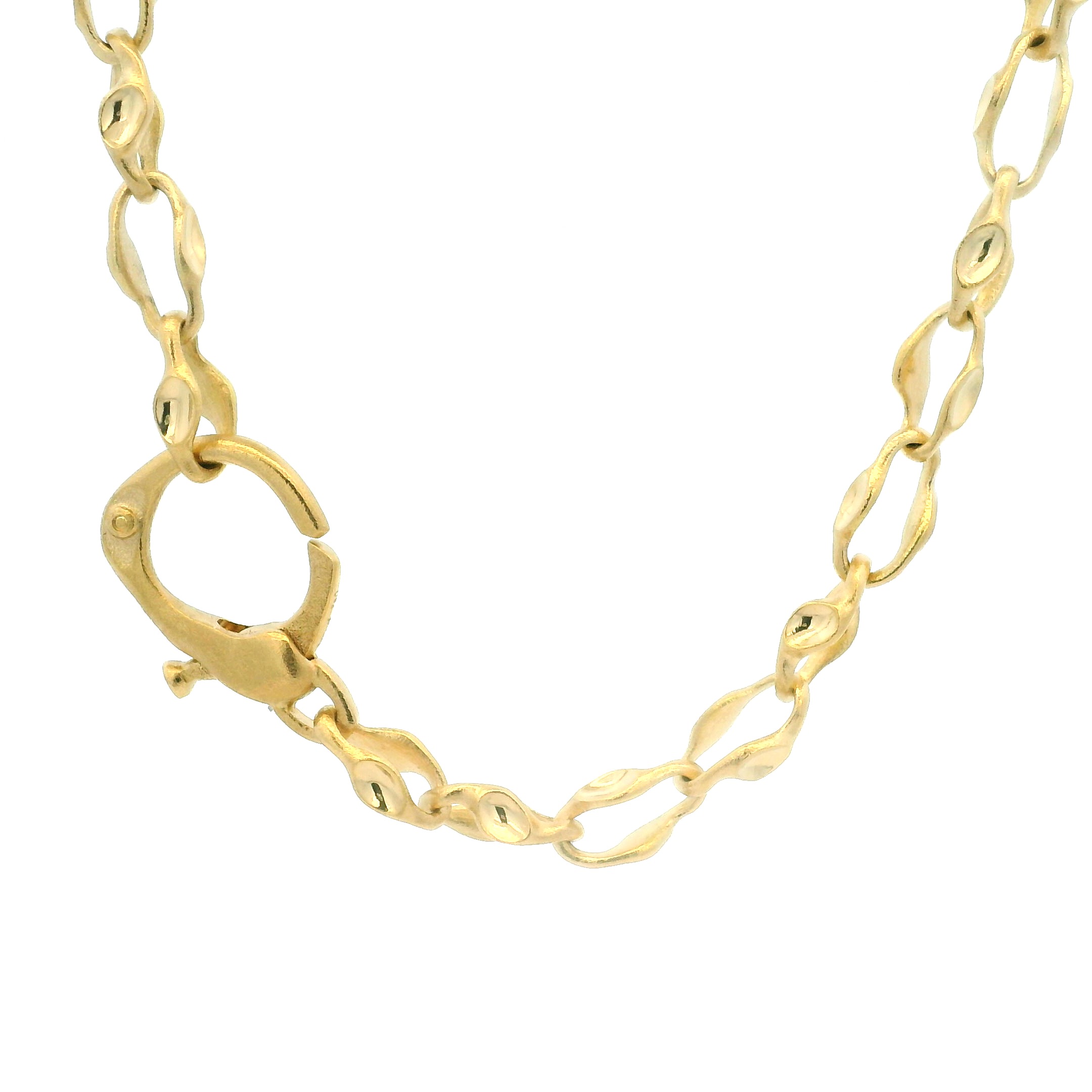 Yellow Gold and Diamond Twisted Link Necklace