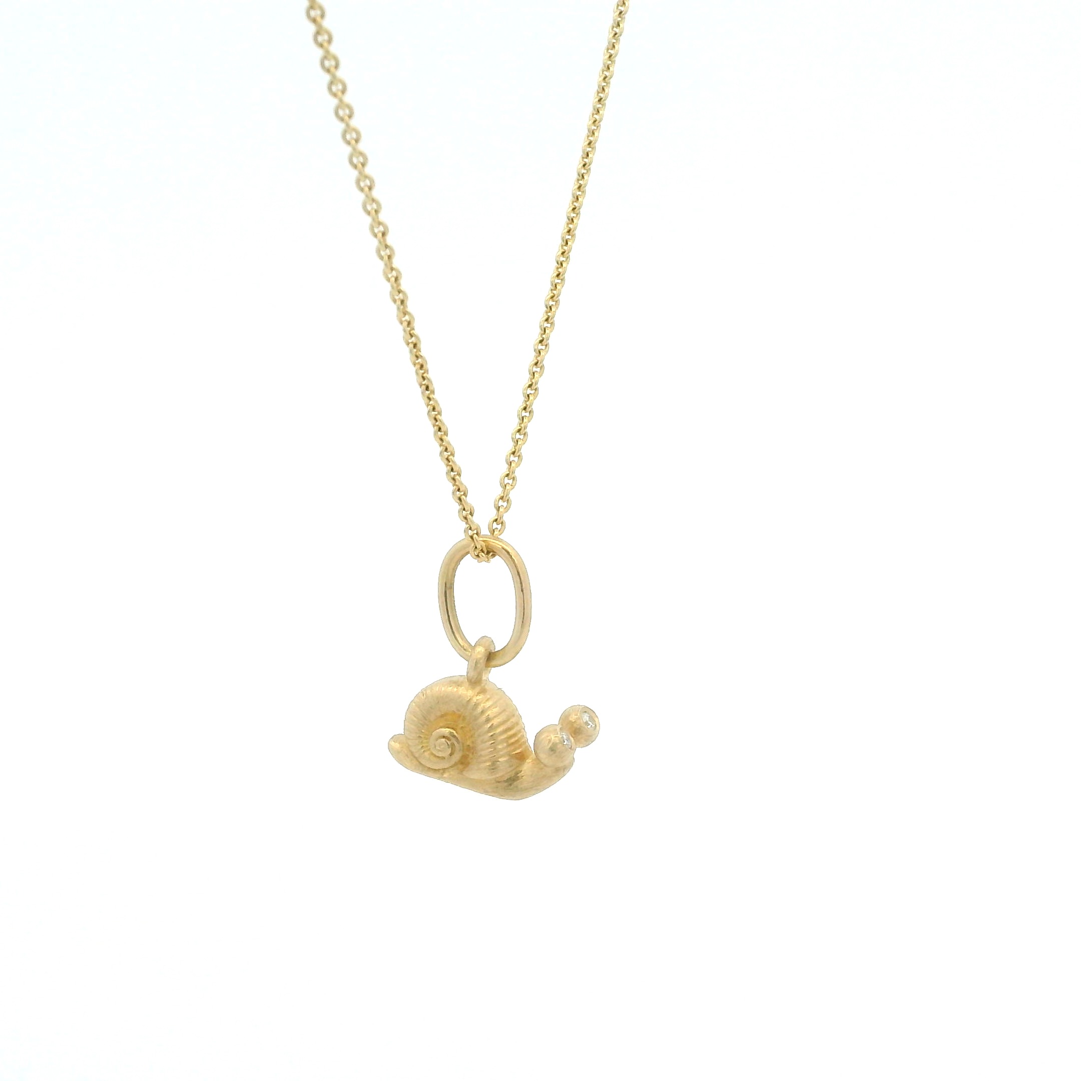 14 Karat Yellow Gold Snail Charm