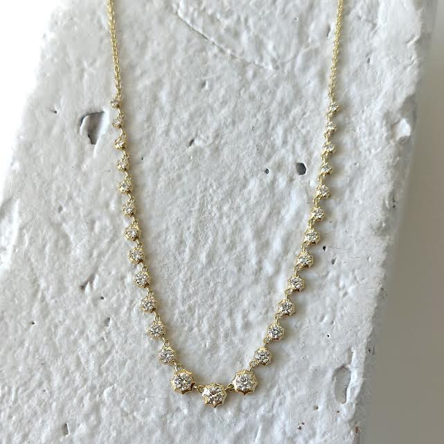 Gold and Diamond Sophisticate Riviera Necklace