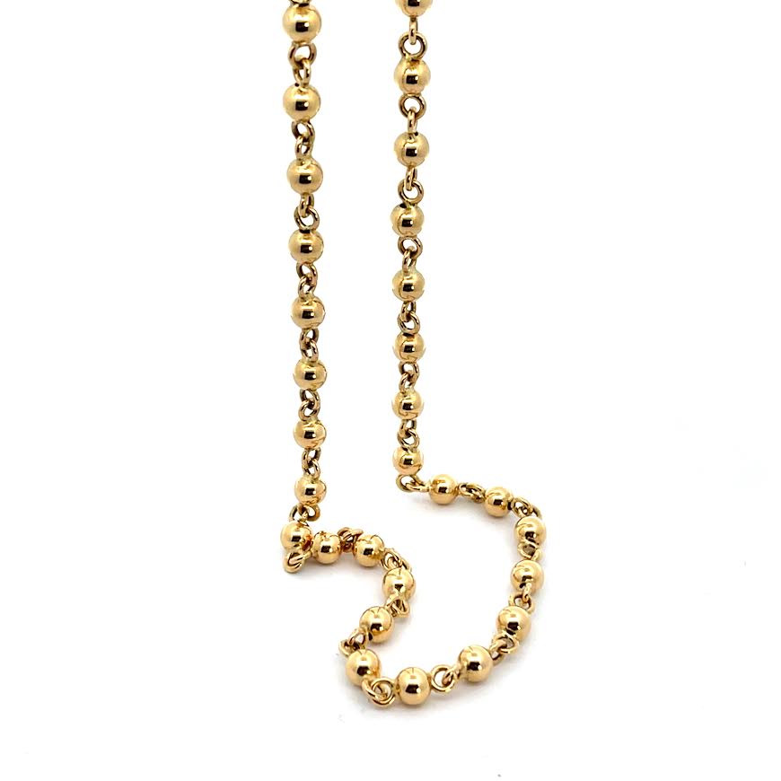 Yellow Gold Ball Chain