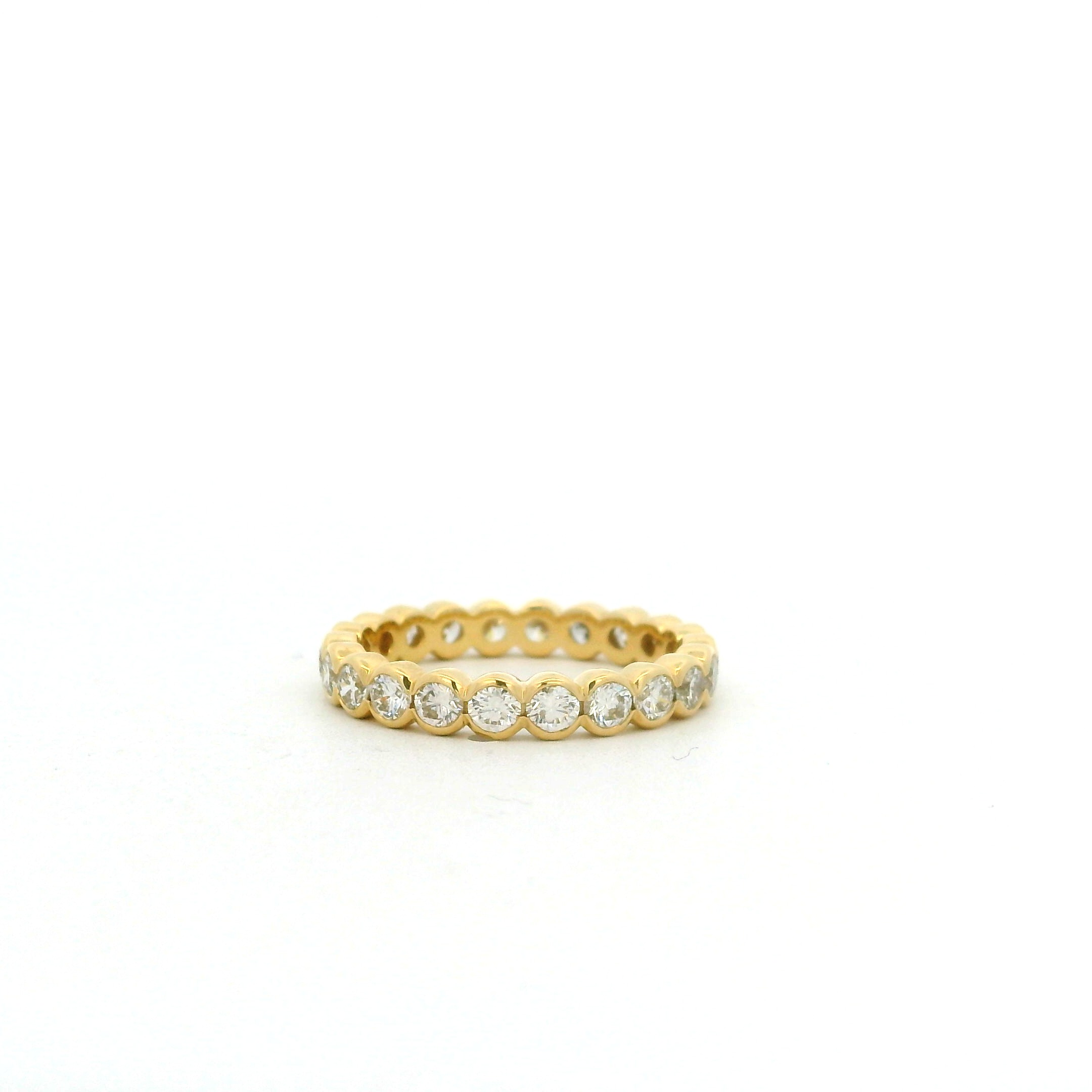 Yellow Gold, Diamond Half-Bezel Eternity Band
