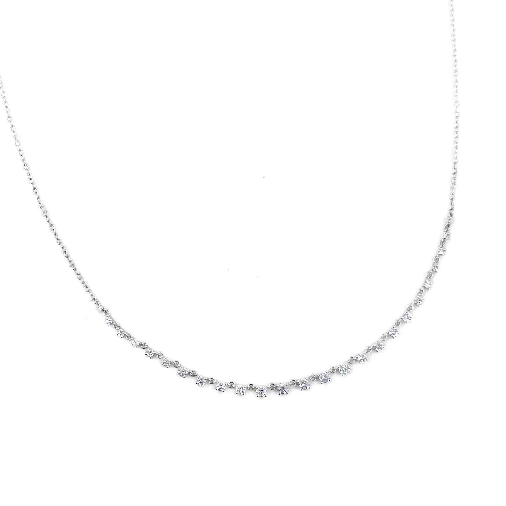 18 karat White Gold and Diamond "Mylene" Necklace