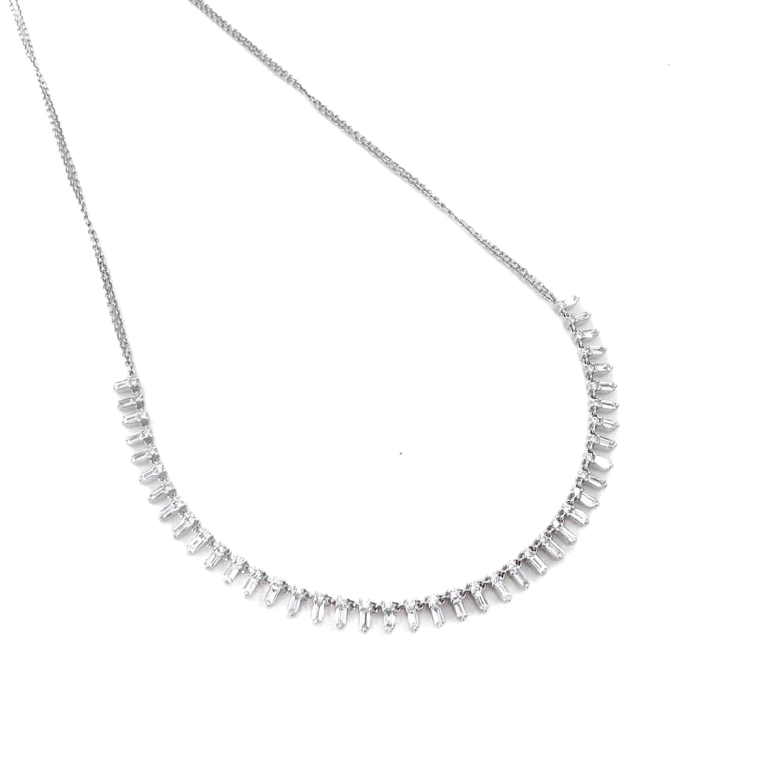 White Gold and Diamond Zeena Necklace