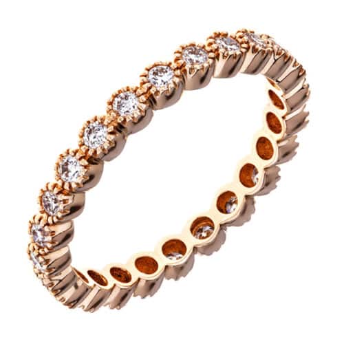 Sethi Couture Rose Gold Bezel Stacking Ring