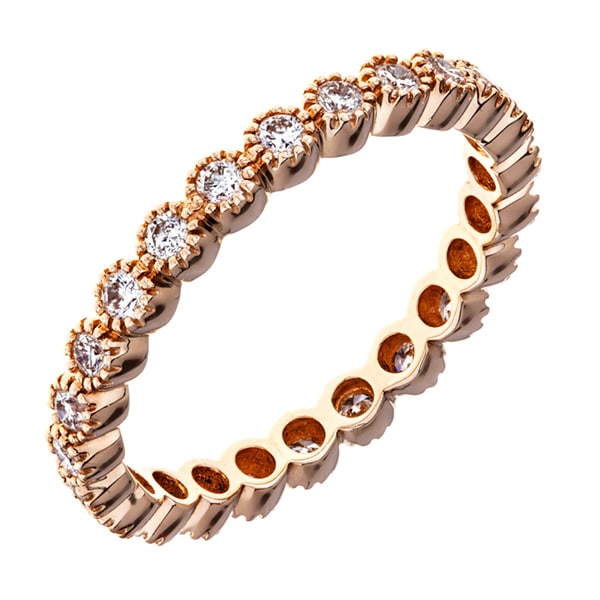 Sethi Couture Rose Gold Bezel Stacking Ring