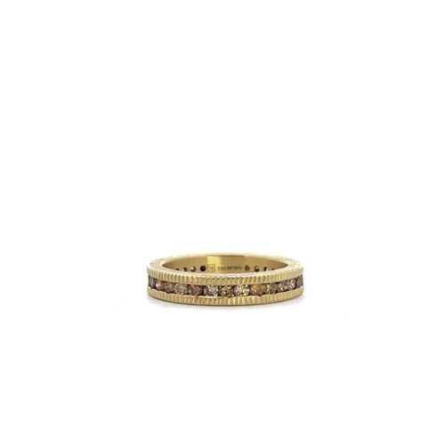 18 karat Yellow Gold and Autumn Diamond Band