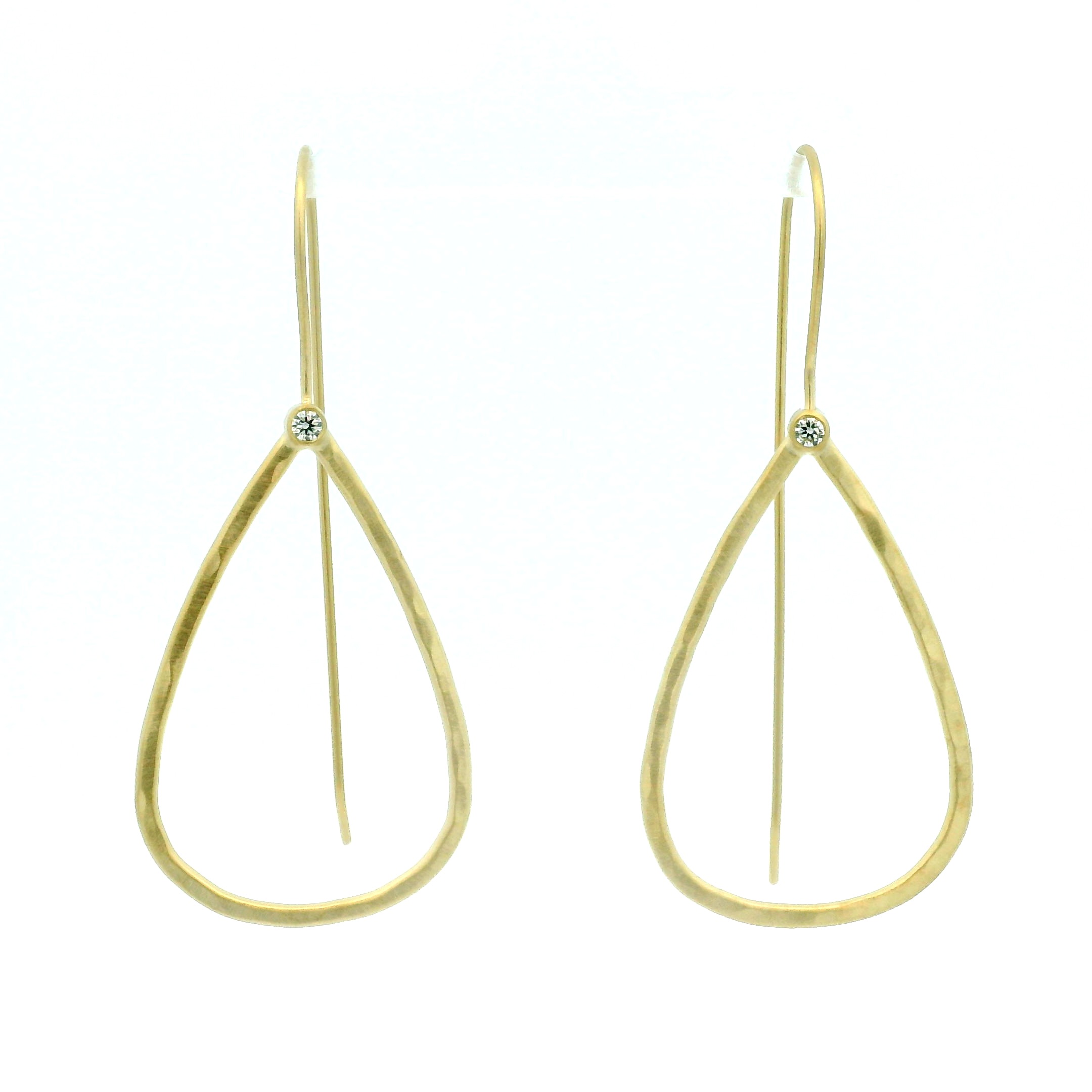 18 karat Yellow Gold and Diamond Earrings