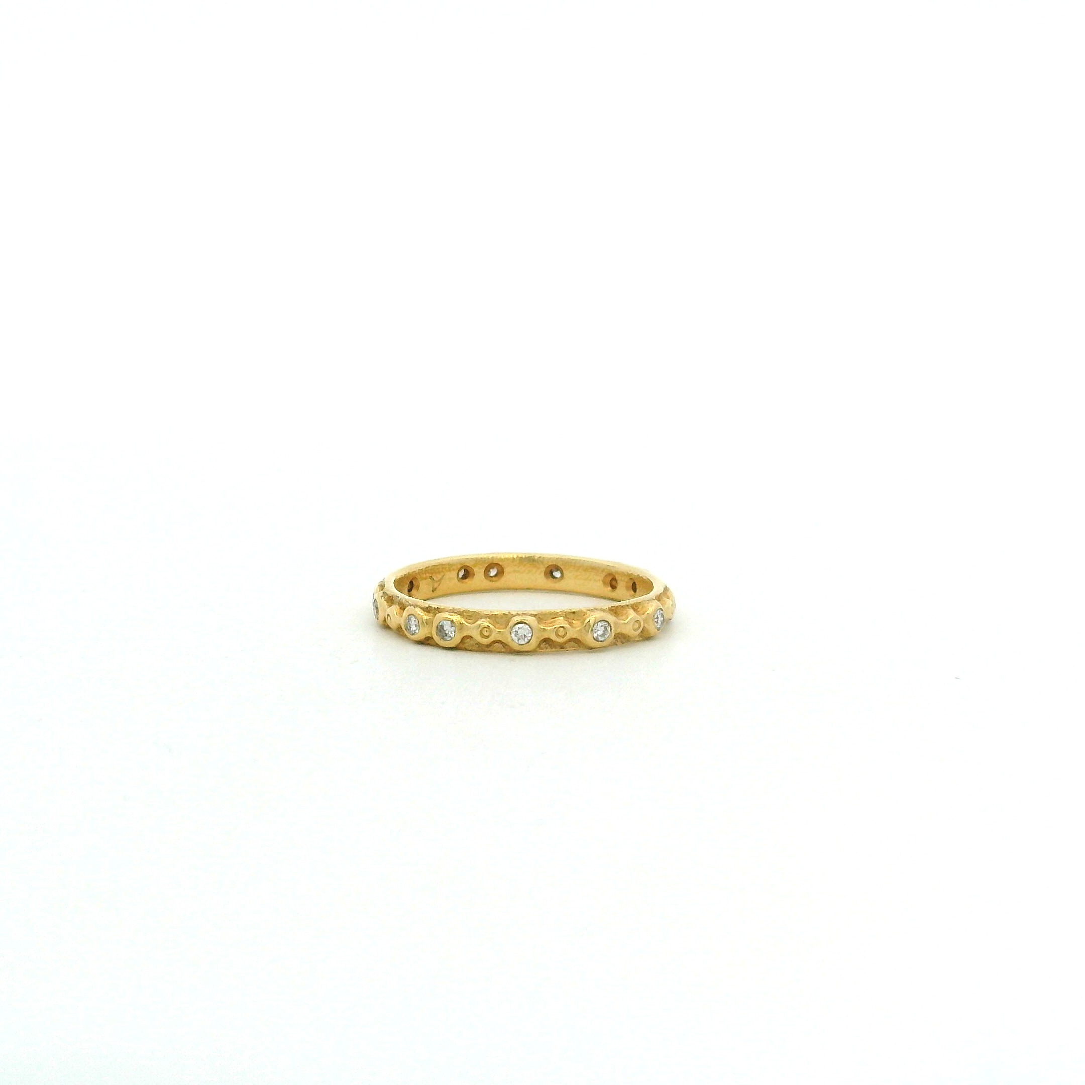 Textured Gold and Diamond Band