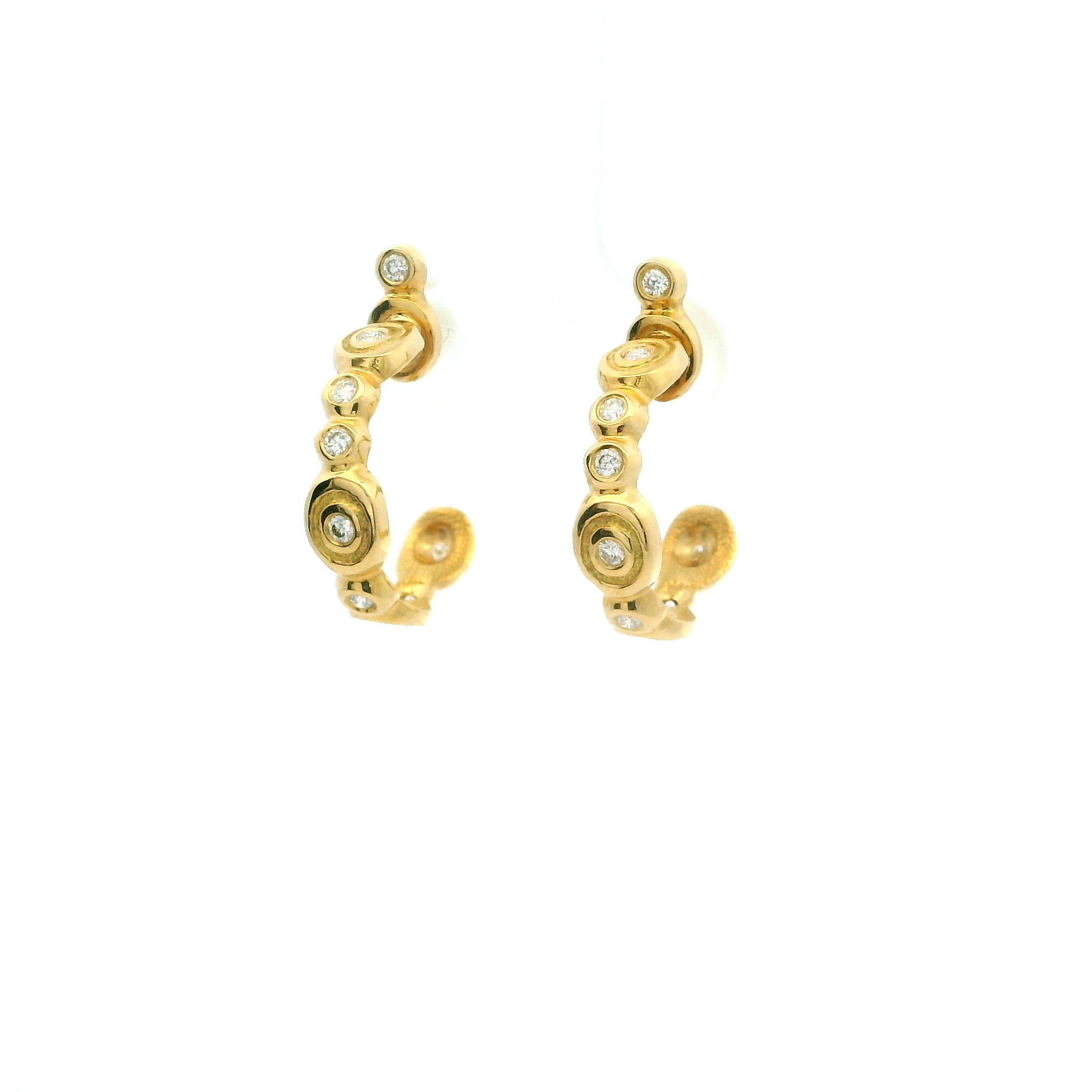 18 Karat Gold "Happy Circles" Hoops