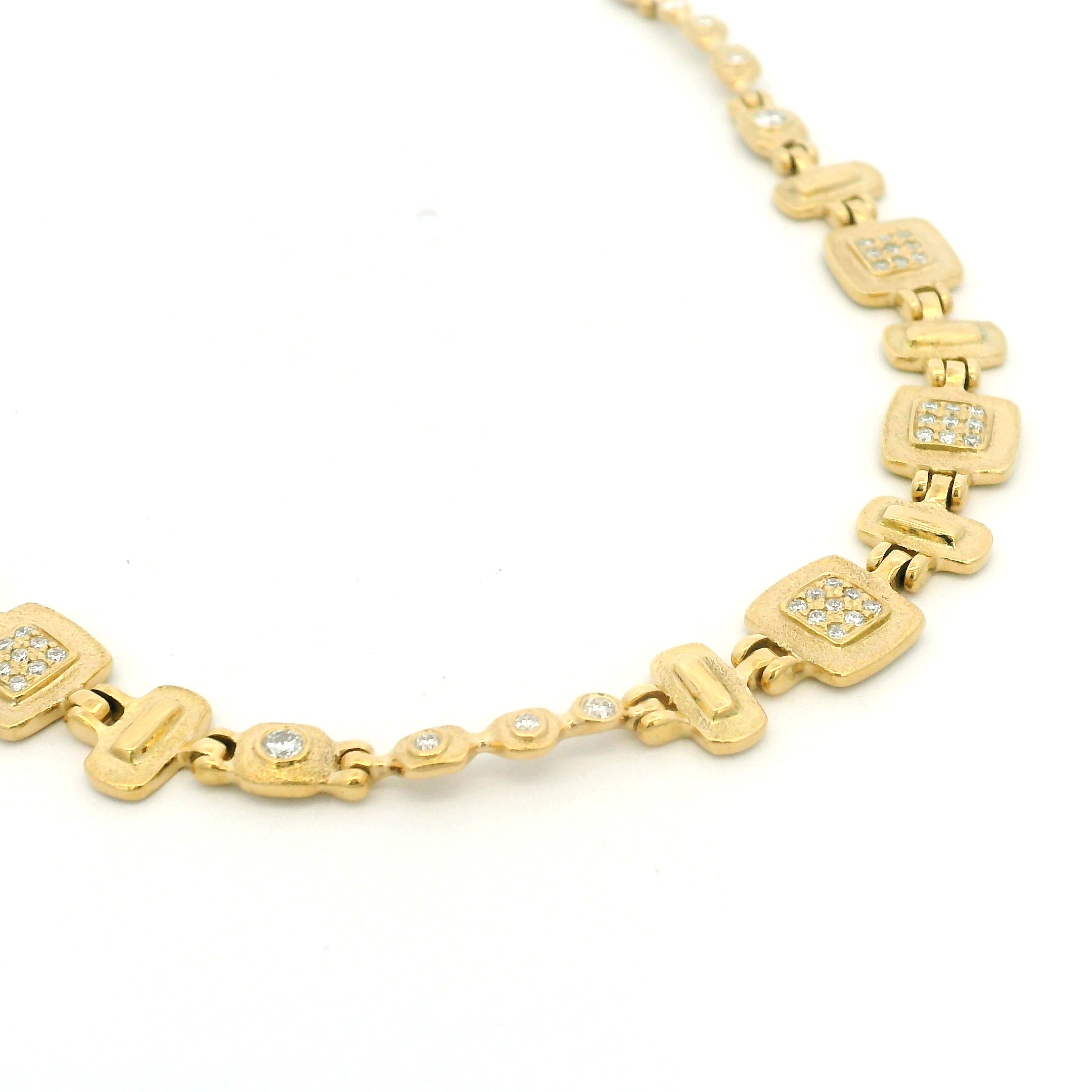 Venice Yellow Gold and Diamond Necklace