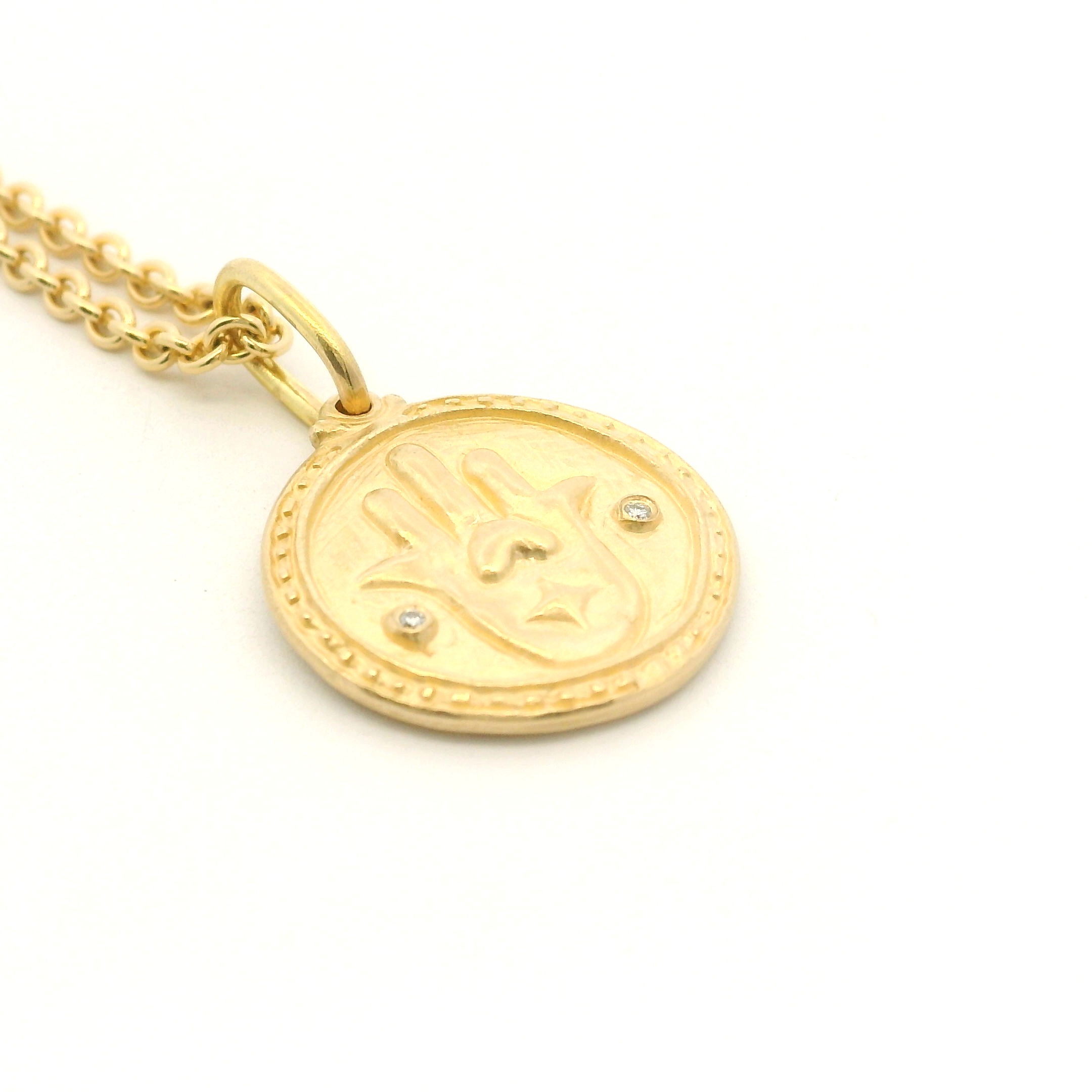 14 Karat Yellow Gold Evil Eye Charm