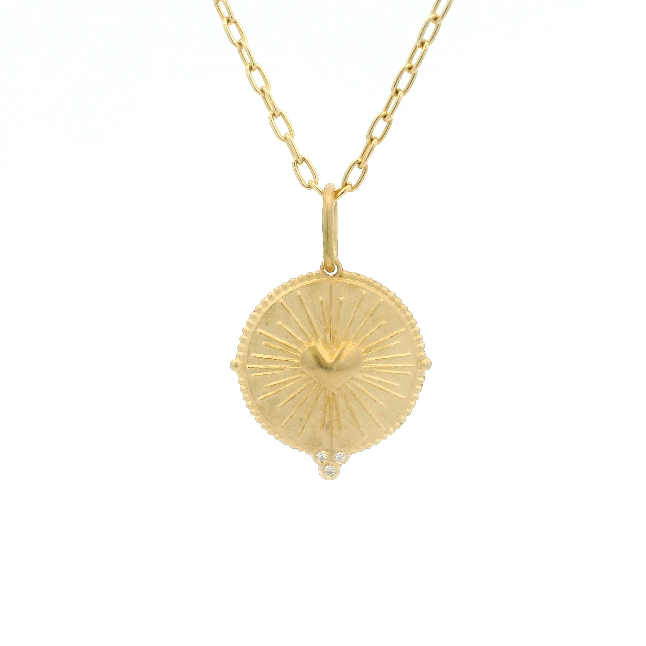 14 Karat Yellow Gold Heart Charm