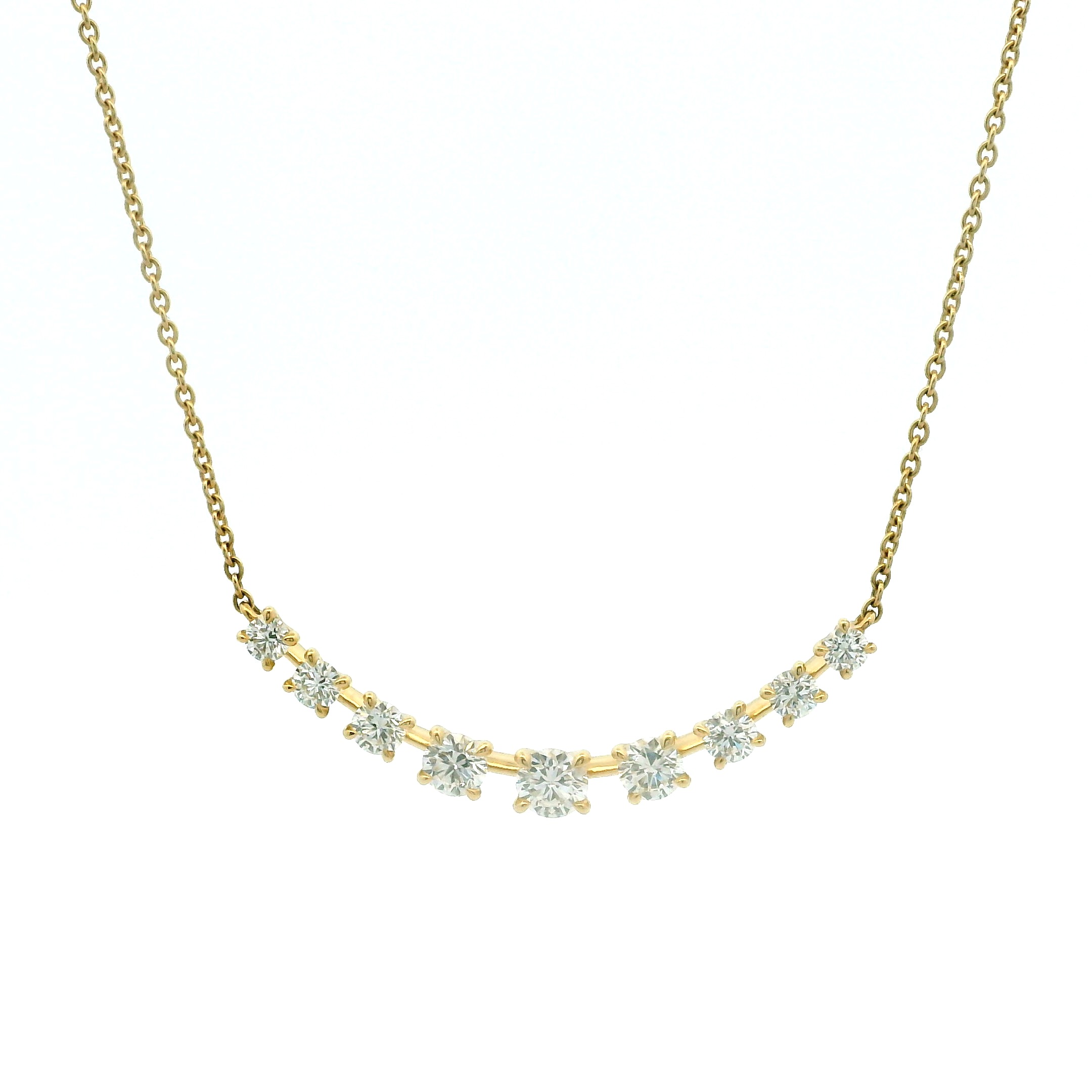 Crescent Demi Riviera in Yellow Gold