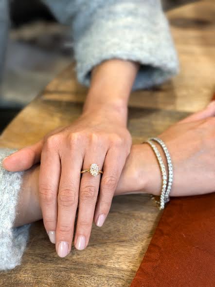 Yellow Gold and Diamond Line Bracelet