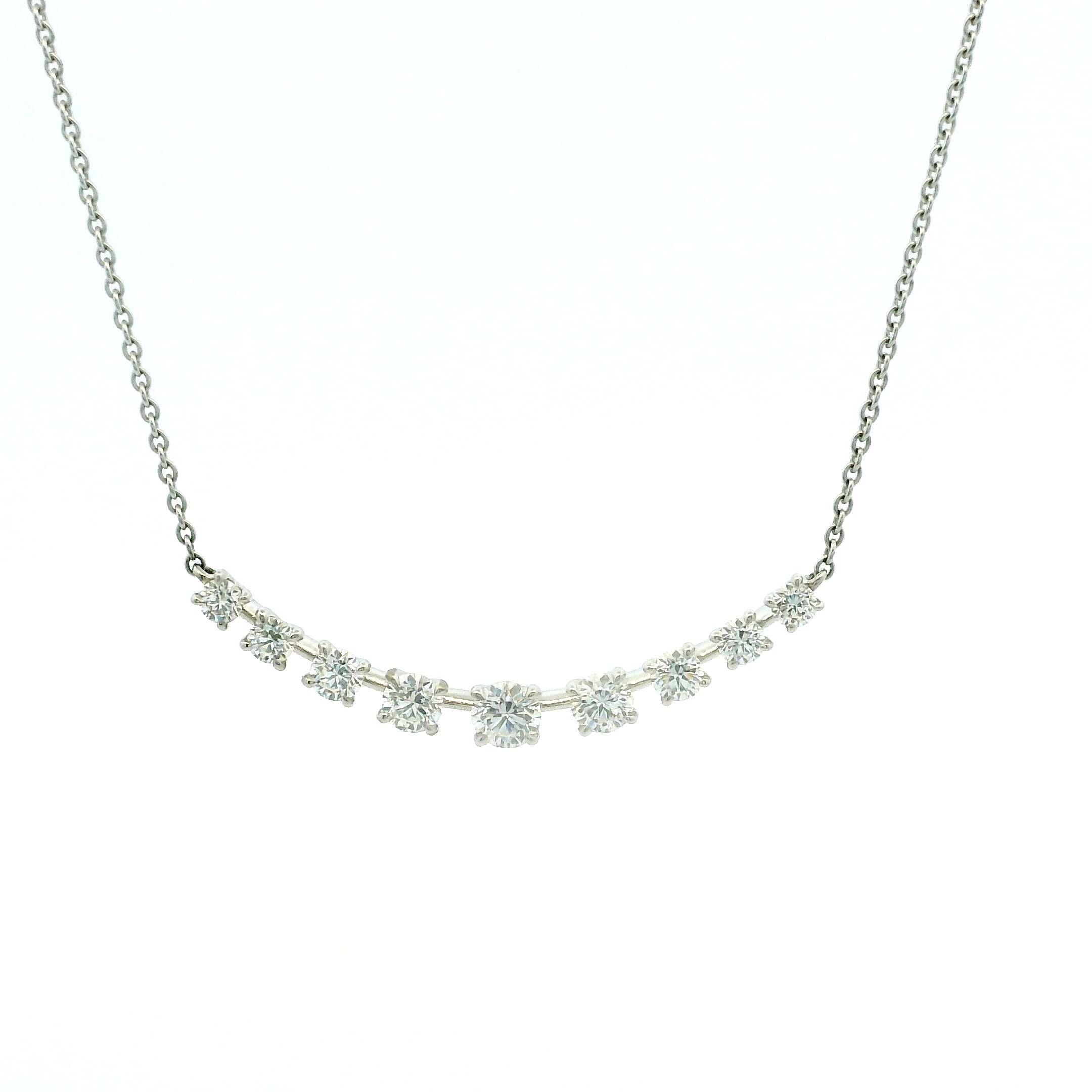 Crescent Demi Riviera in White Gold