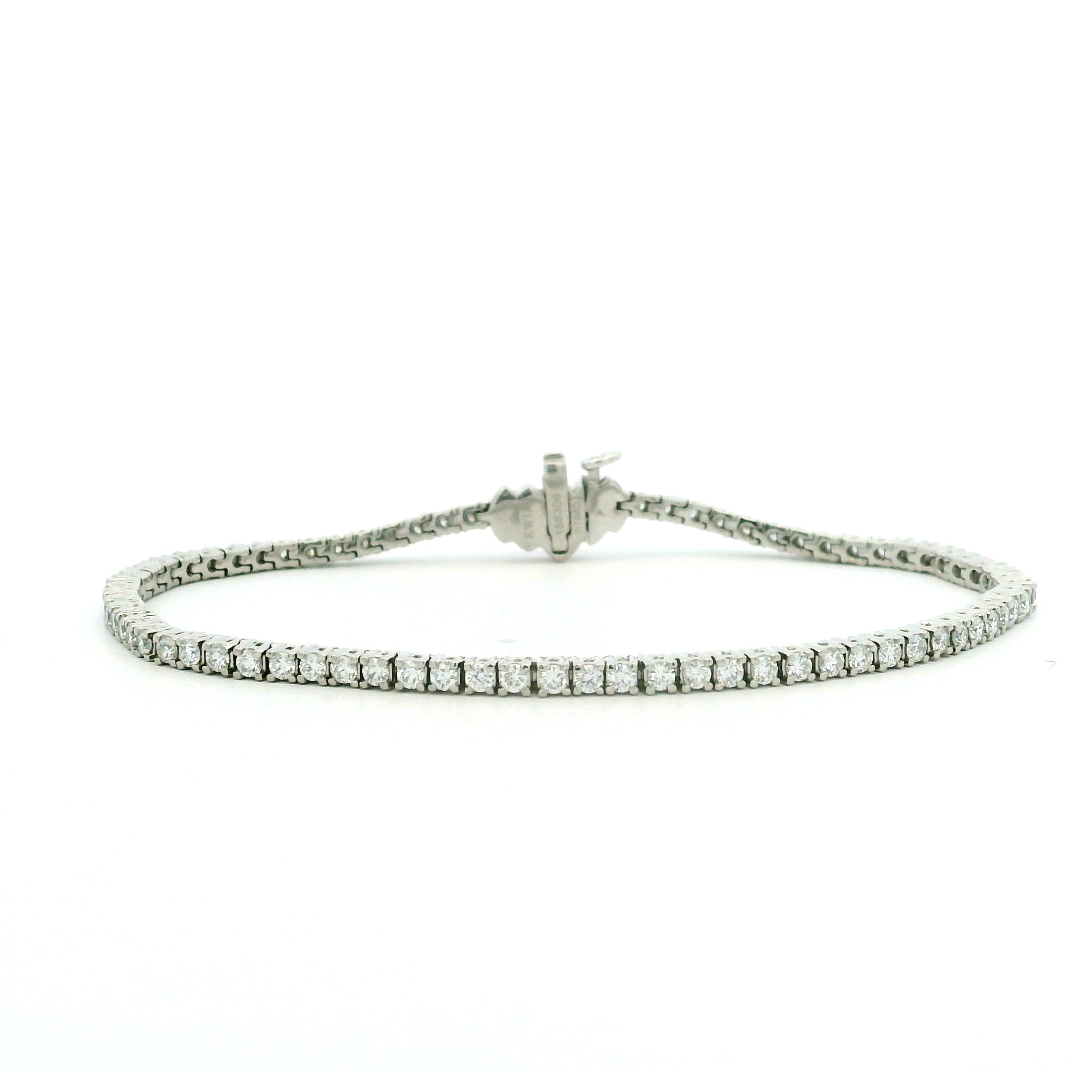 Platinum and 2.06 CT Diamond Line Bracelet