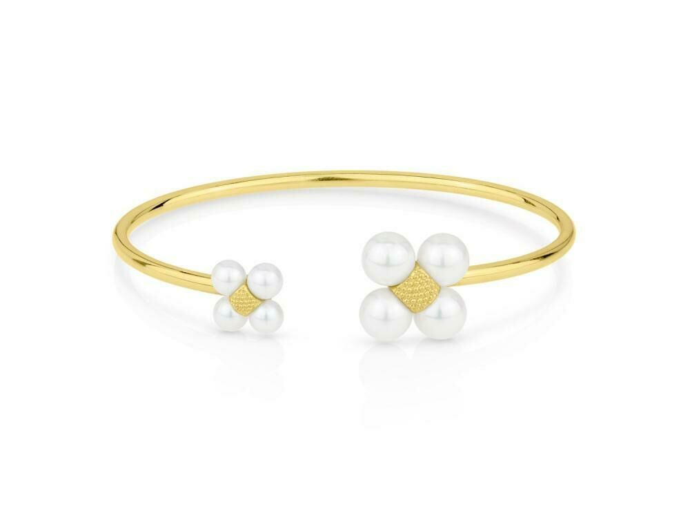 Pearl Open Tube Bracelet