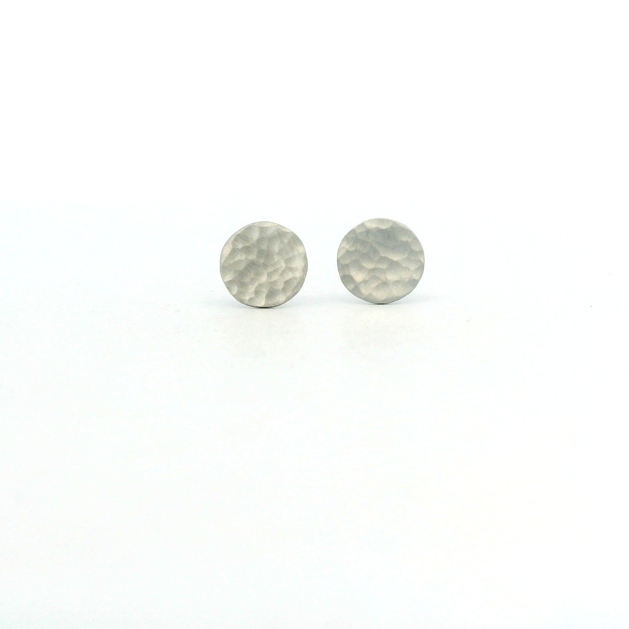 Platinum Large Disk Earrings