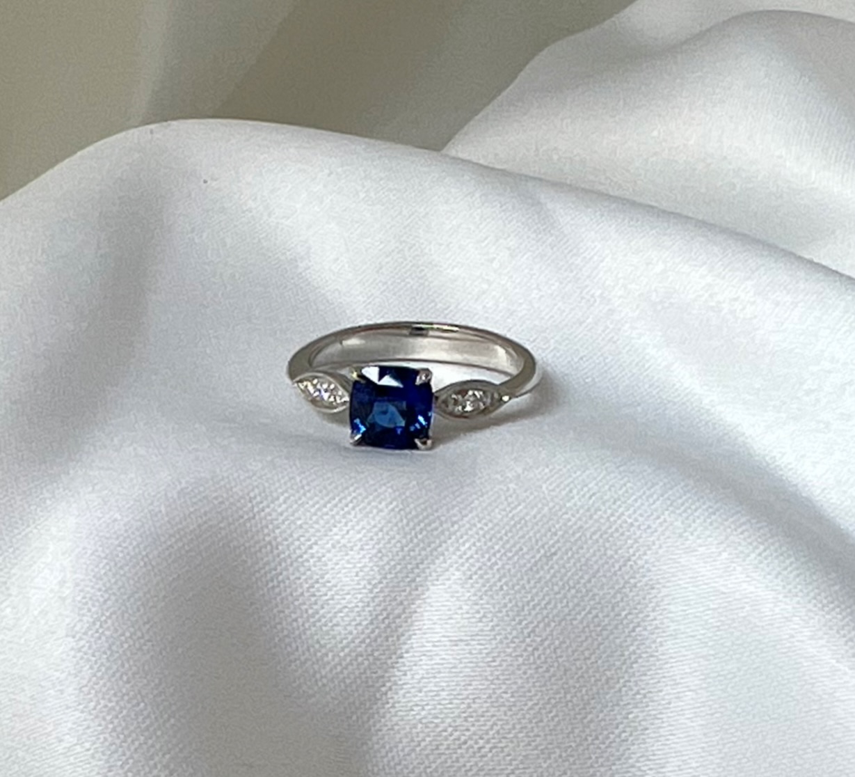 Diamond and Ceylon Sapphire Ring