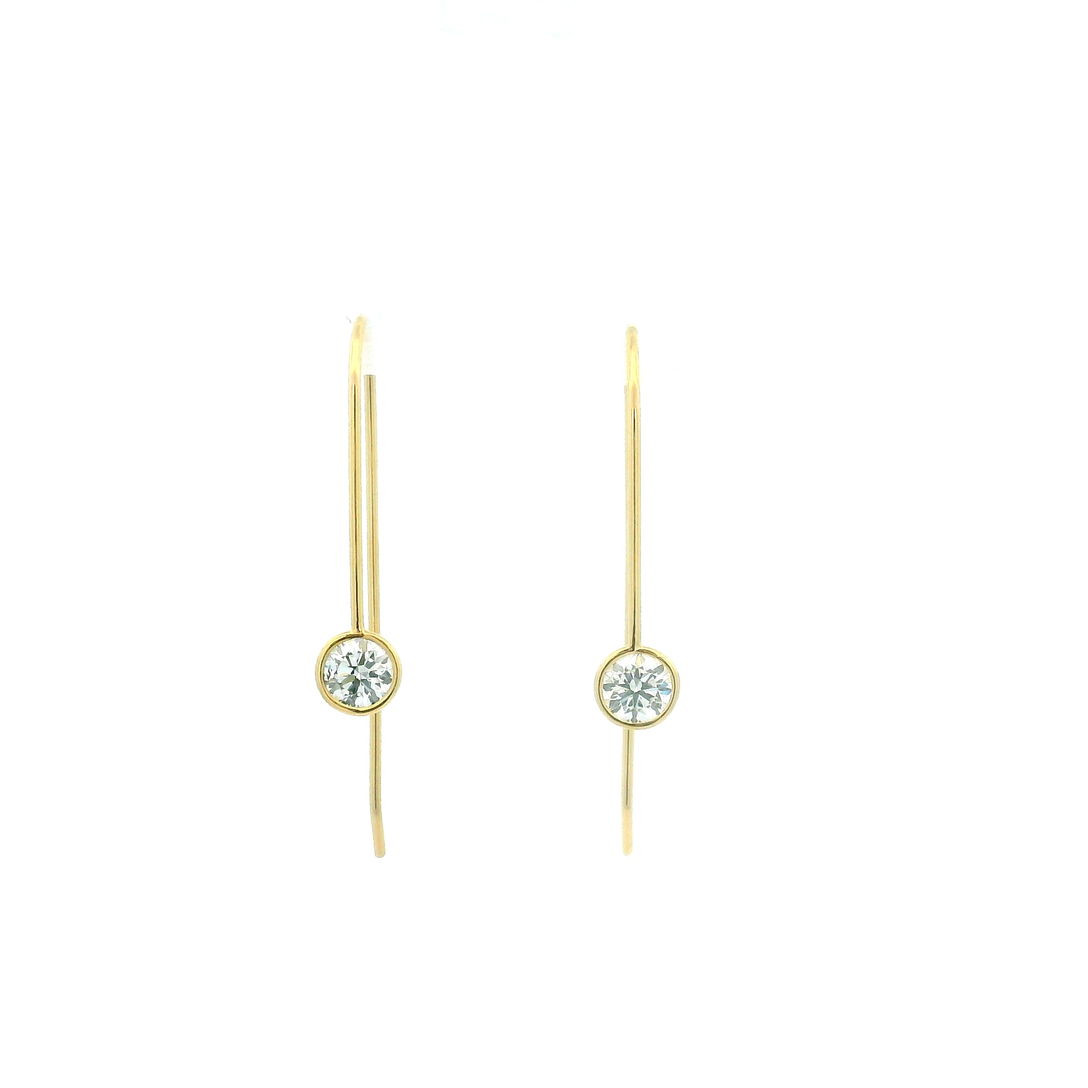 18 karat Yellow Gold and Diamond Medium Drop Earrings
