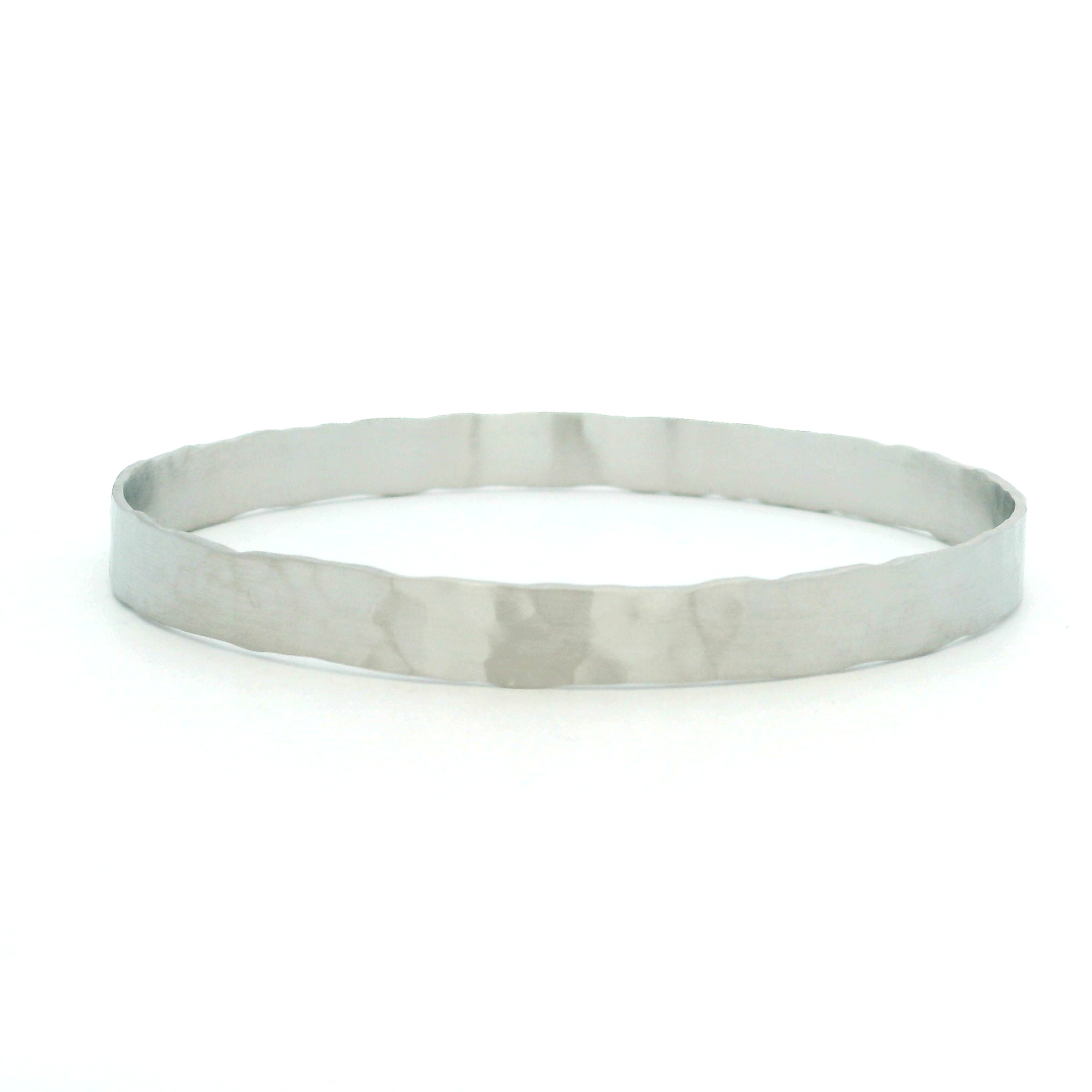 Platinum Hammered Bangle