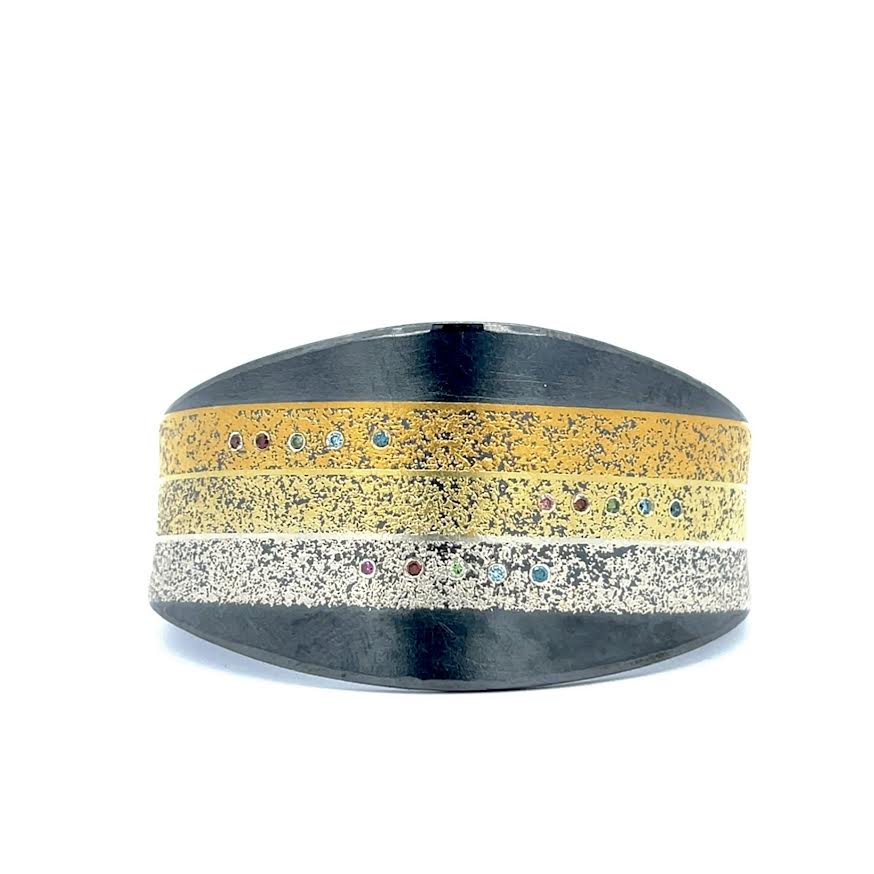 Colorful Diamond Tapered Cuff