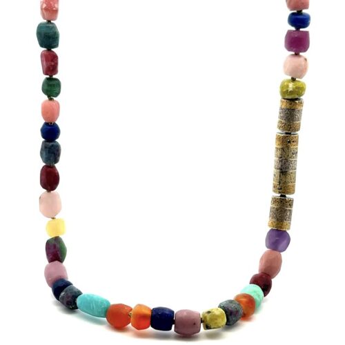 Colorful Stones and Mixed Metals Vario Necklace