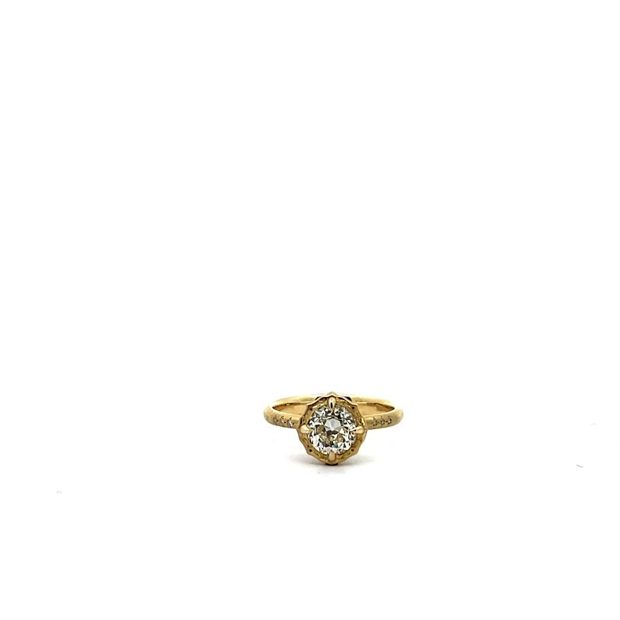 18 karat Yellow Gold Solitaire Ring, 1.20 Carat