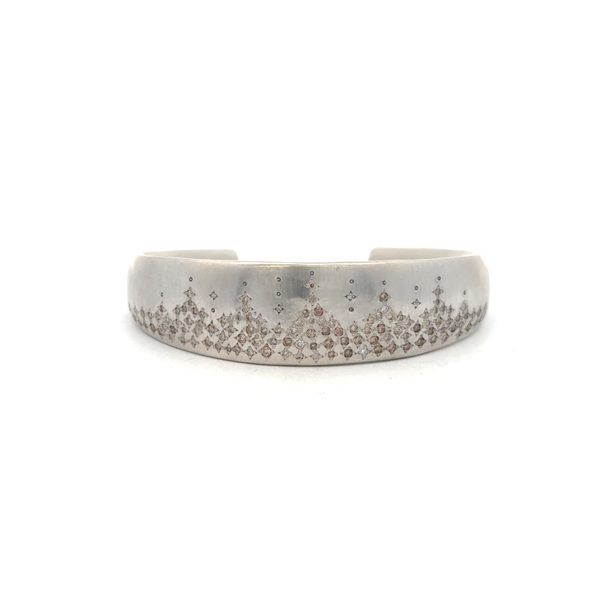 Sterling Silver and Diamond Cuff Bracelet
