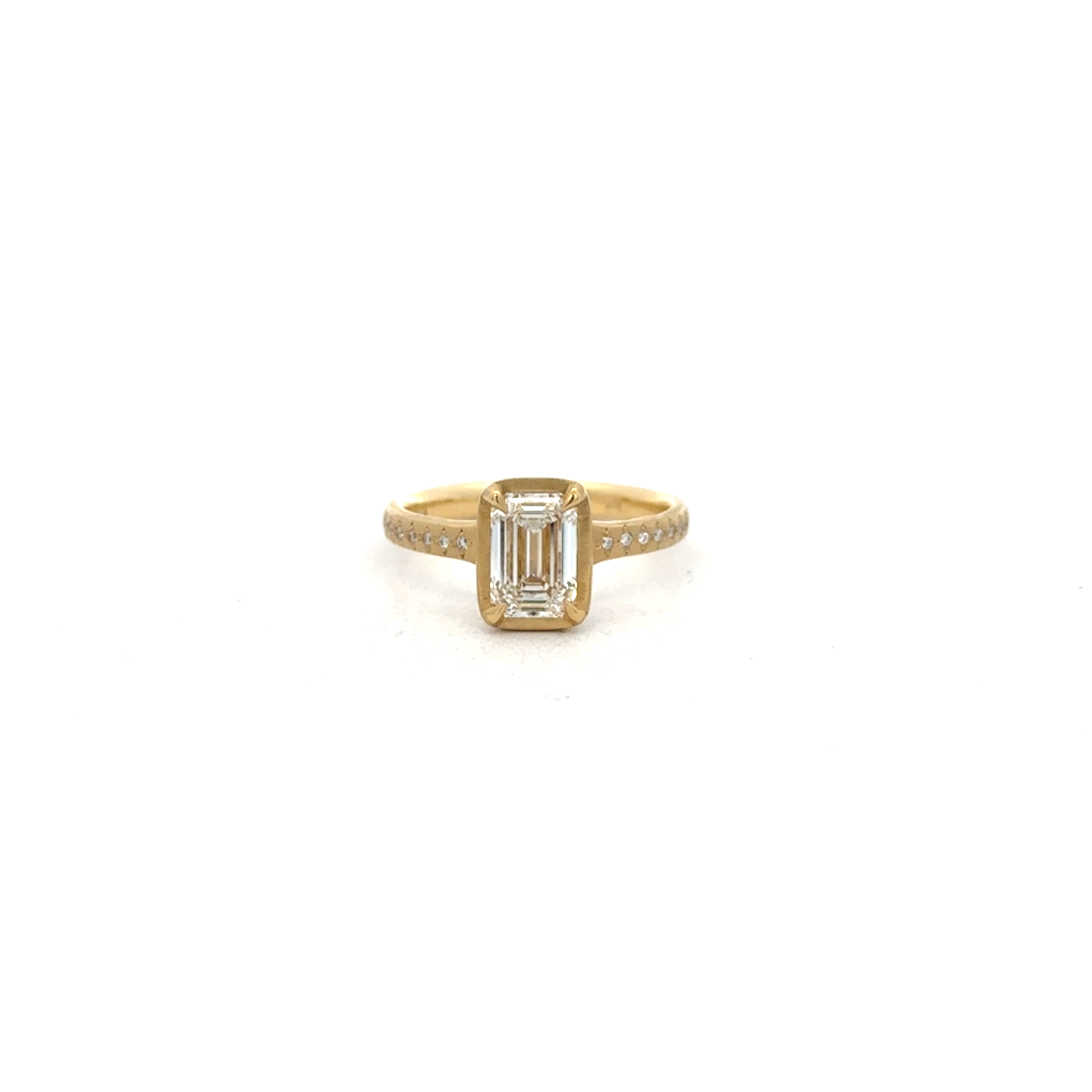 Yellow Gold Emerald Cut Diamond Ring