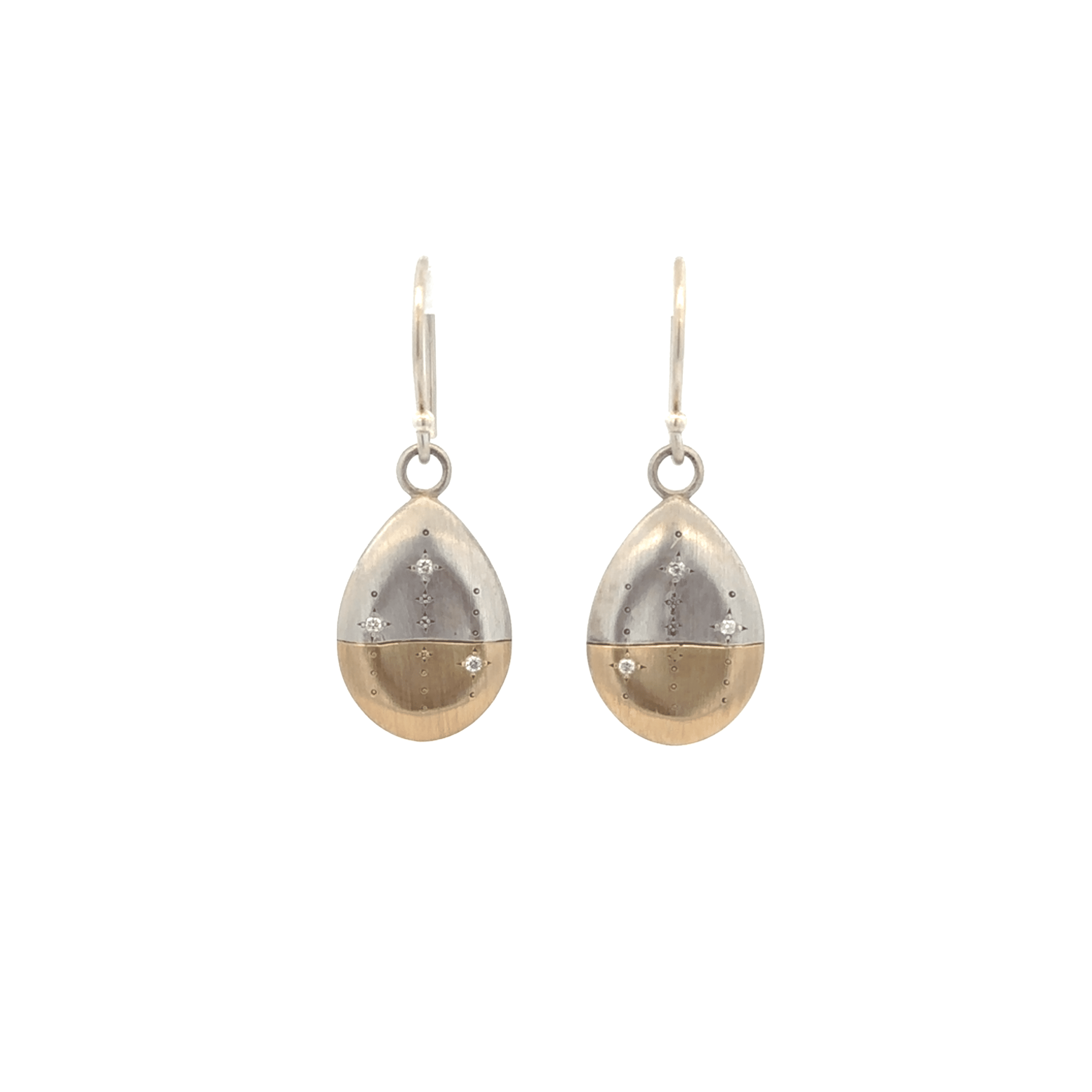 Gold and Sterling Horizon Earrings