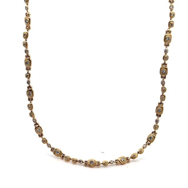 18 karat Yellow Gold and Diamond Necklace