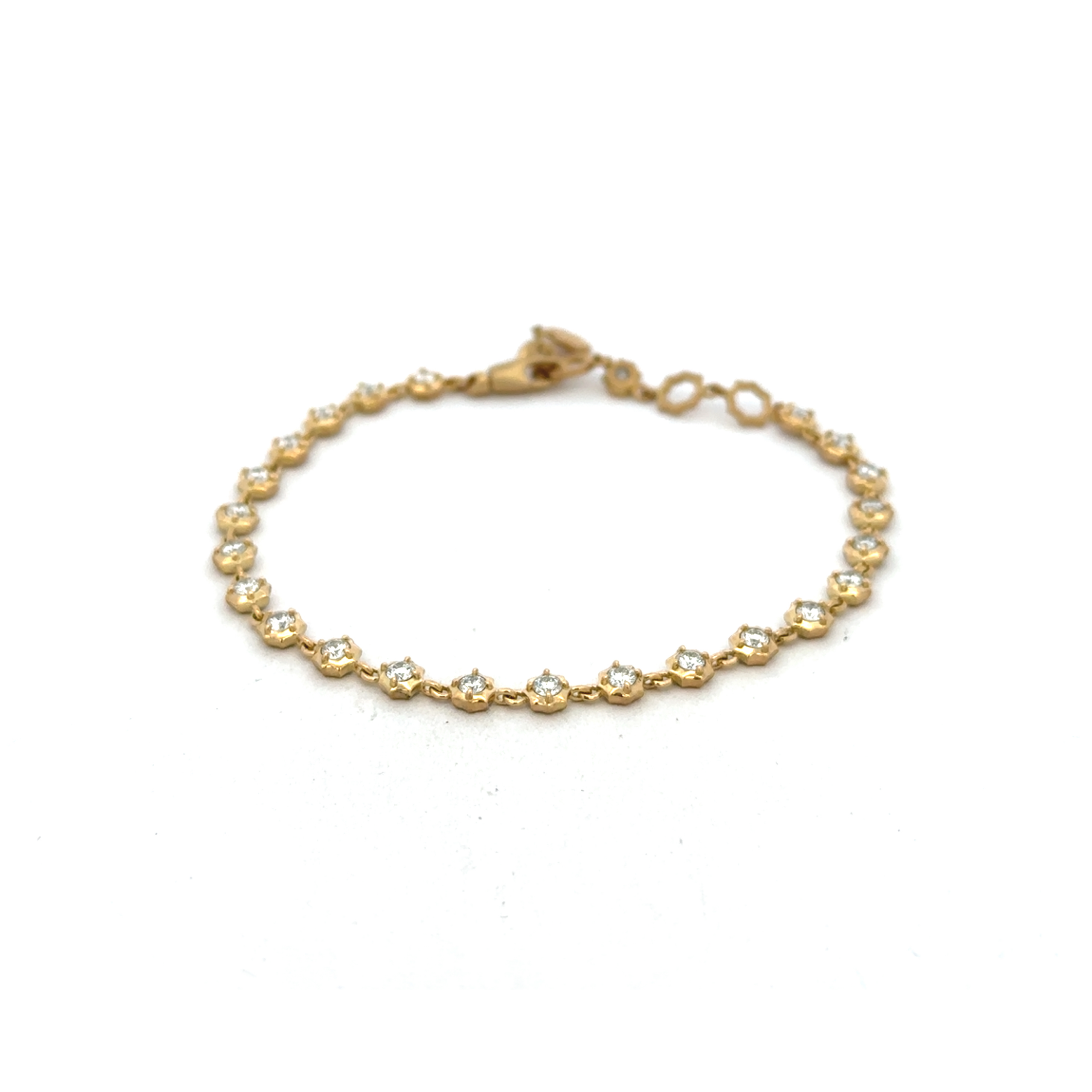 18 Karat Gold and Diamond Large Sophisticate  Bracelet