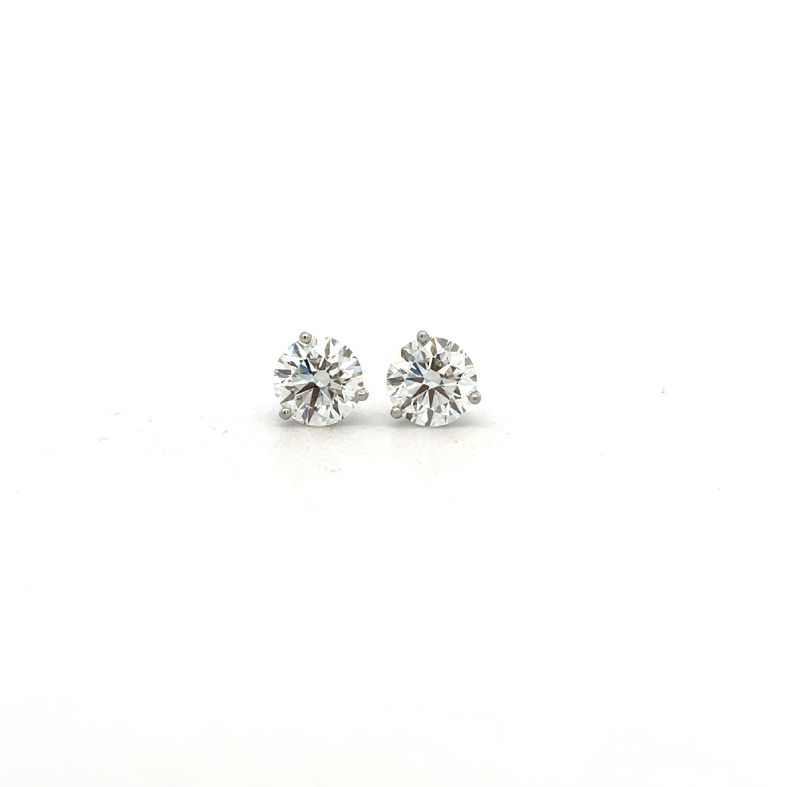 Platinum and 4.02 CT Diamond Studs