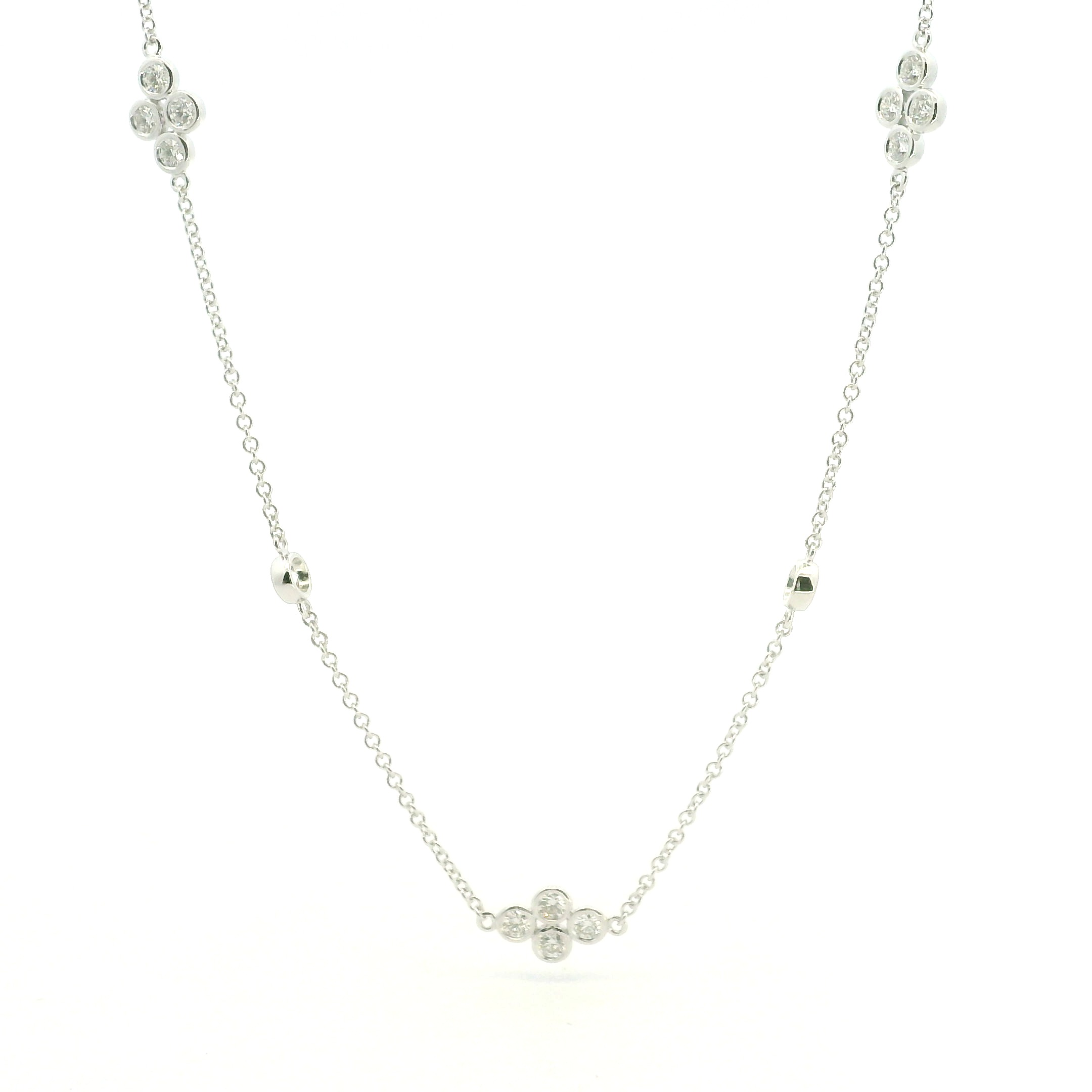 18 Karat White Gold and Diamond Necklace