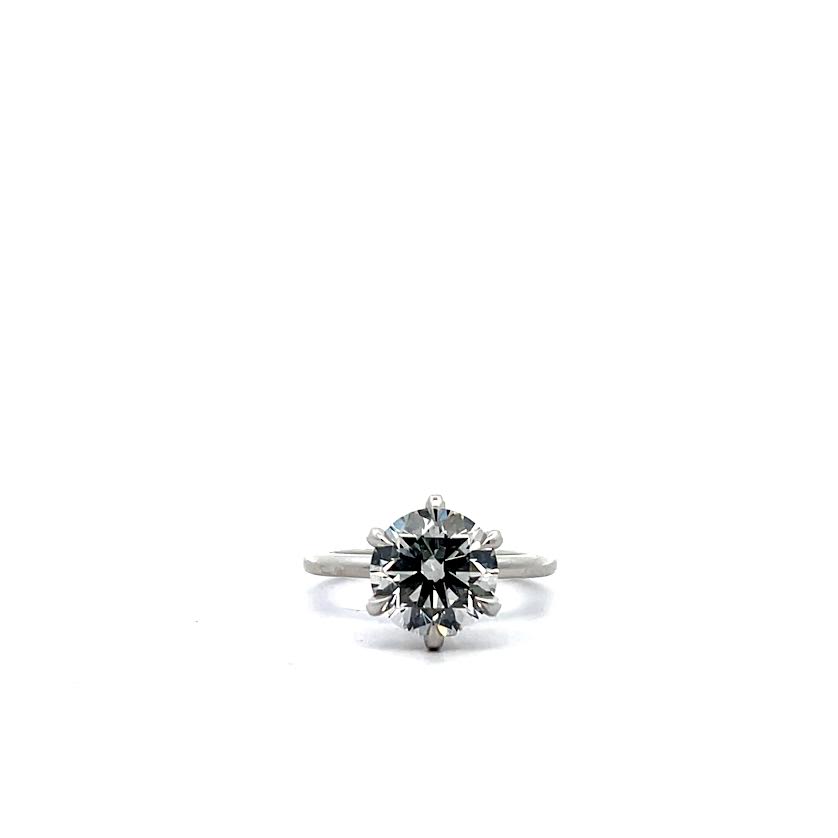 Platinum and Diamond Engagement Ring, 3.03 CT