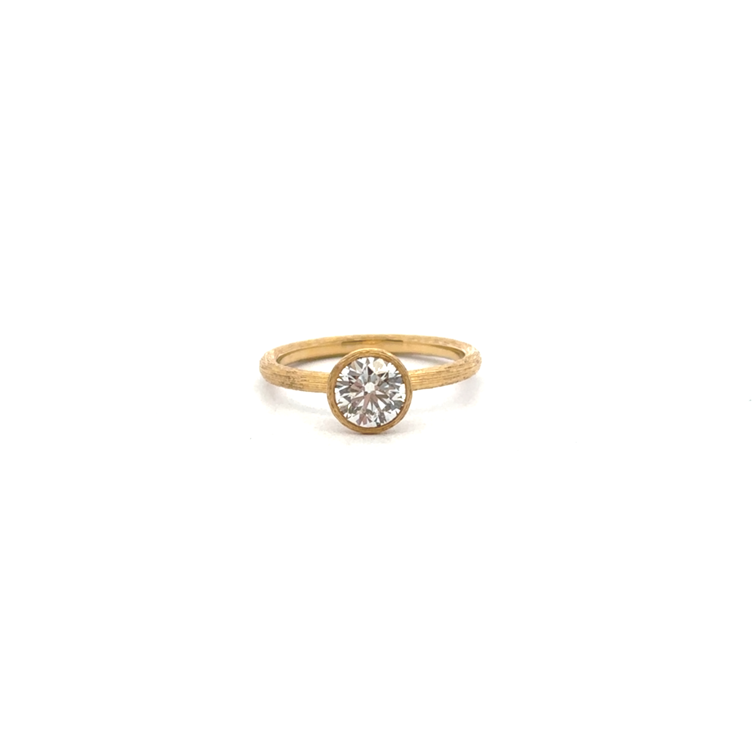 Yellow Gold Bezel Set Solitaire