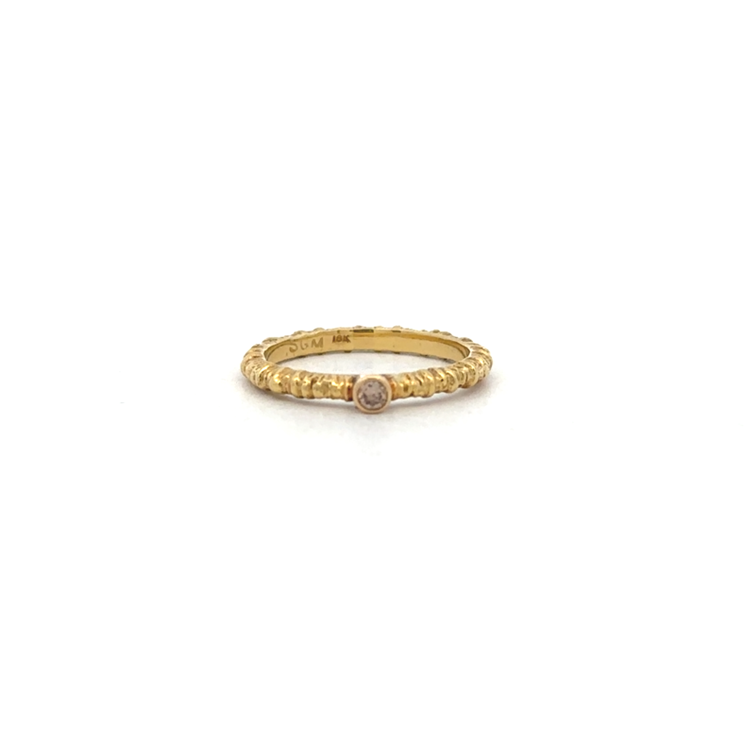 18 Karat Yellow Gold "Aspen" Stacking Band